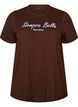 T-Shirt aus Bio-Baumwolle mit Print, Braun, Packshot image number 0