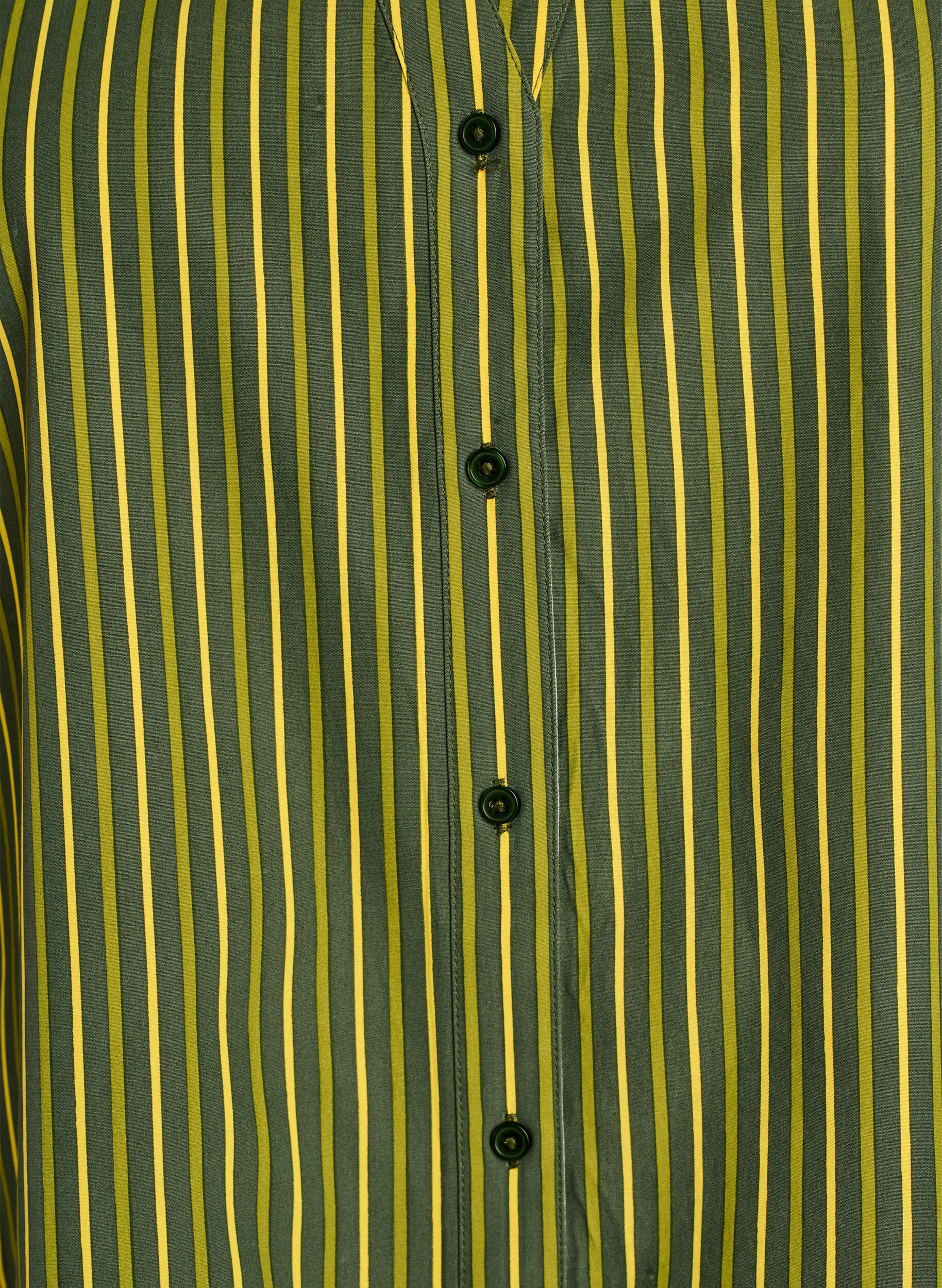 ZizziLockere gestreifte Bluse mit 3/4-&Auml;rmeln, Gr&uuml;n, Packshot image number 2