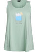 Top aus Baumwolle mit A-Linie, Grün, Packshot image number 0