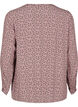 Langärmelige Bluse mit Print und V-Ausschnitt, Braun, Packshot image number 1