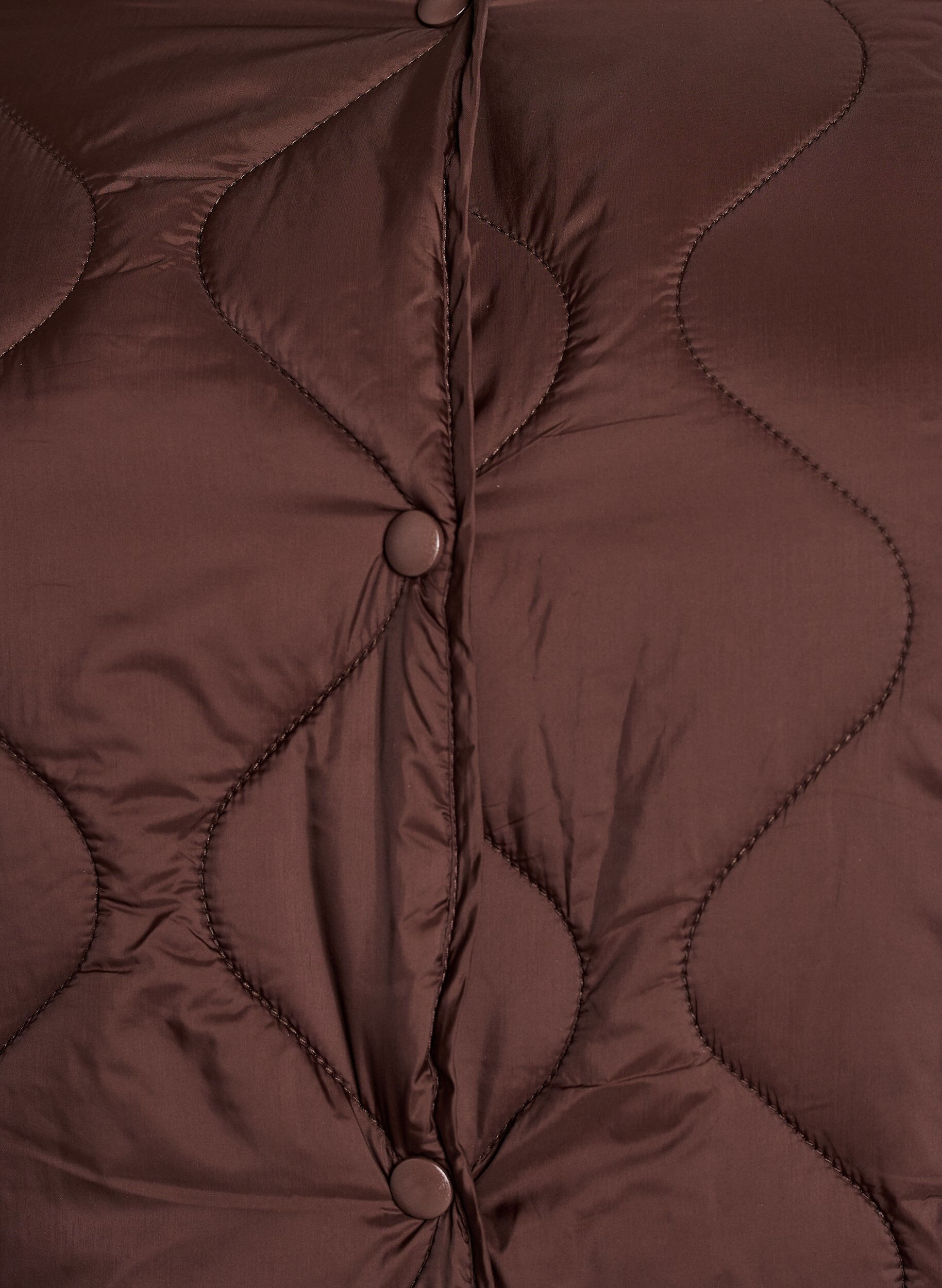 ZizziSteppjacke mit Druckkn&ouml;pfen und Rundhalsausschnitt, Braun, Packshot image number 2