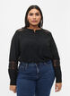  Bluse aus Viskose mit Häkeleien, Black, Model image number 0