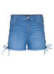 Denim-Shorts mit Schnürdetails, Blue Denim, Packshot image number 0