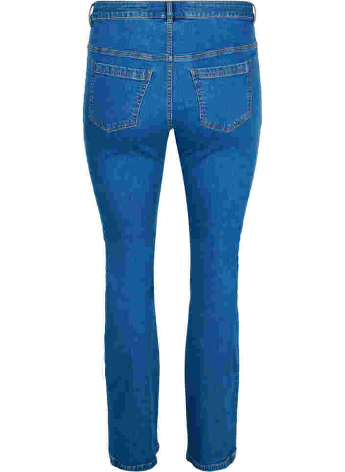 Ellen Bootcut Jeans mit großen Taschen, Blue denim, Packshot image number 1