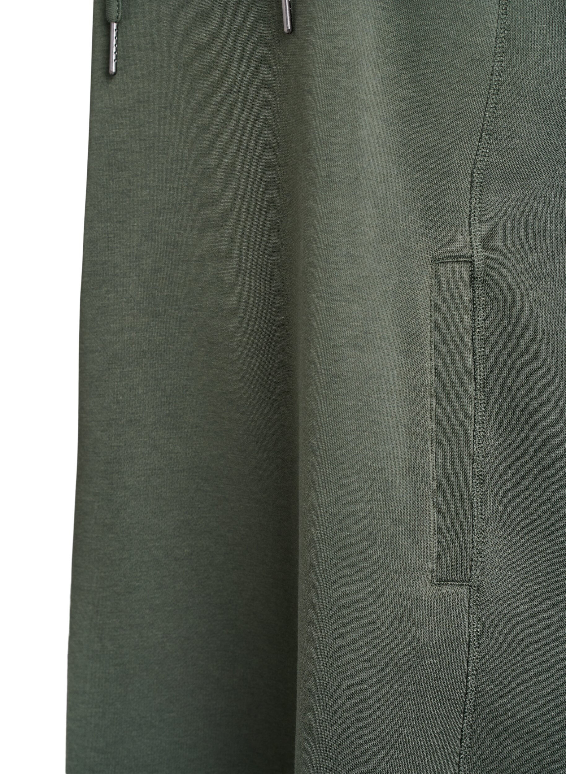 Zizzi Kurzes Sweatshirtkleid mit Stehkragen und Taschen, Gr&uuml;n, Packshot image number 3