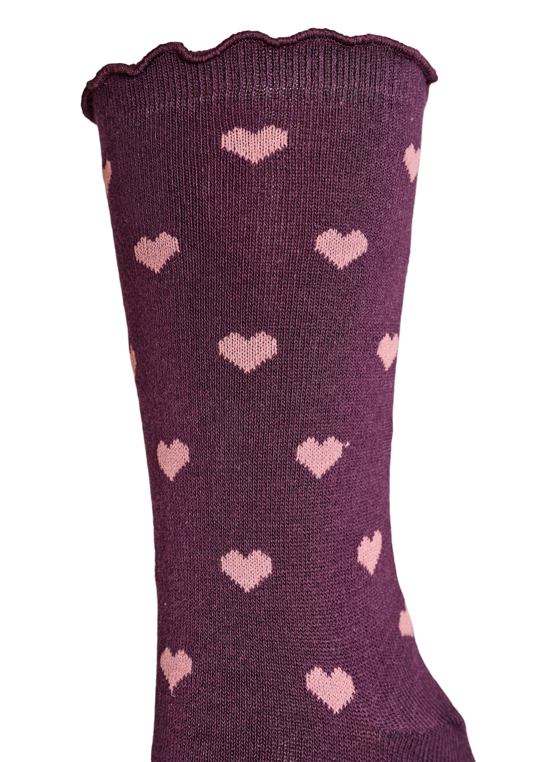 ZizziSocken aus Baumwolle mit Mustern, Rot, Packshot image number 2