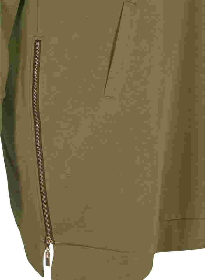 Sweatkleid mit Taschen und Schlitz, Olive Drab, Packshot image number 3