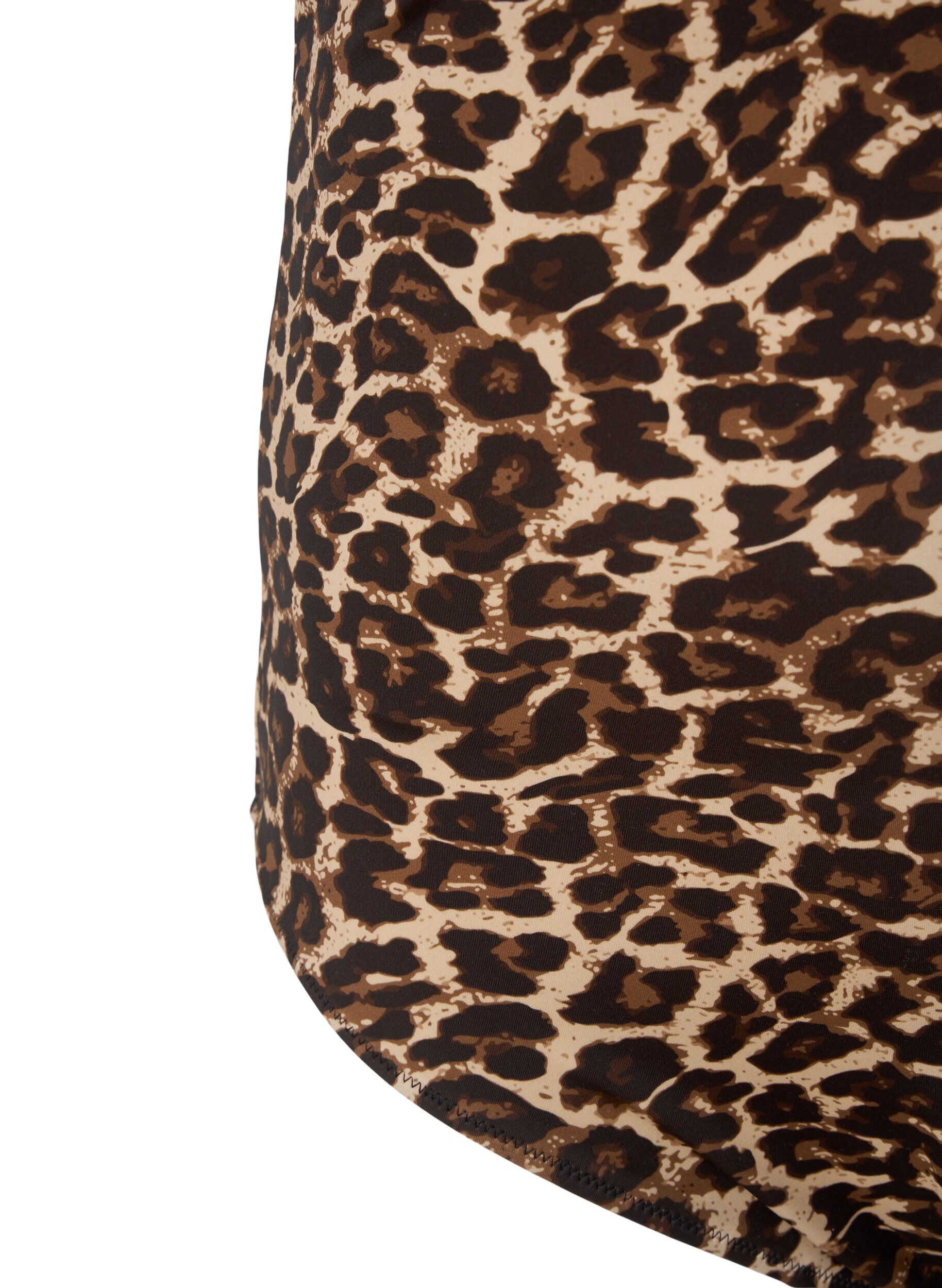 Zizzi Badeanzug mit gekreuztem R&uuml;cken und herausnehmbaren Eins&auml;tzen, Leopard Print, Packshot image number 3