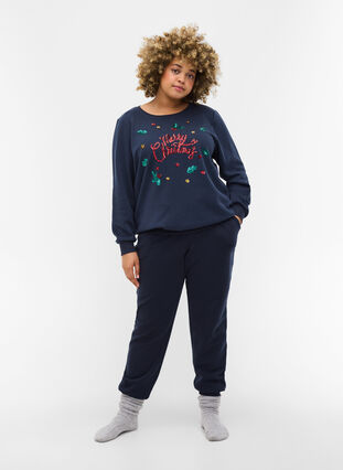 Weihnachts-Sweatshirt, Night Sky Merry, Model image number 2