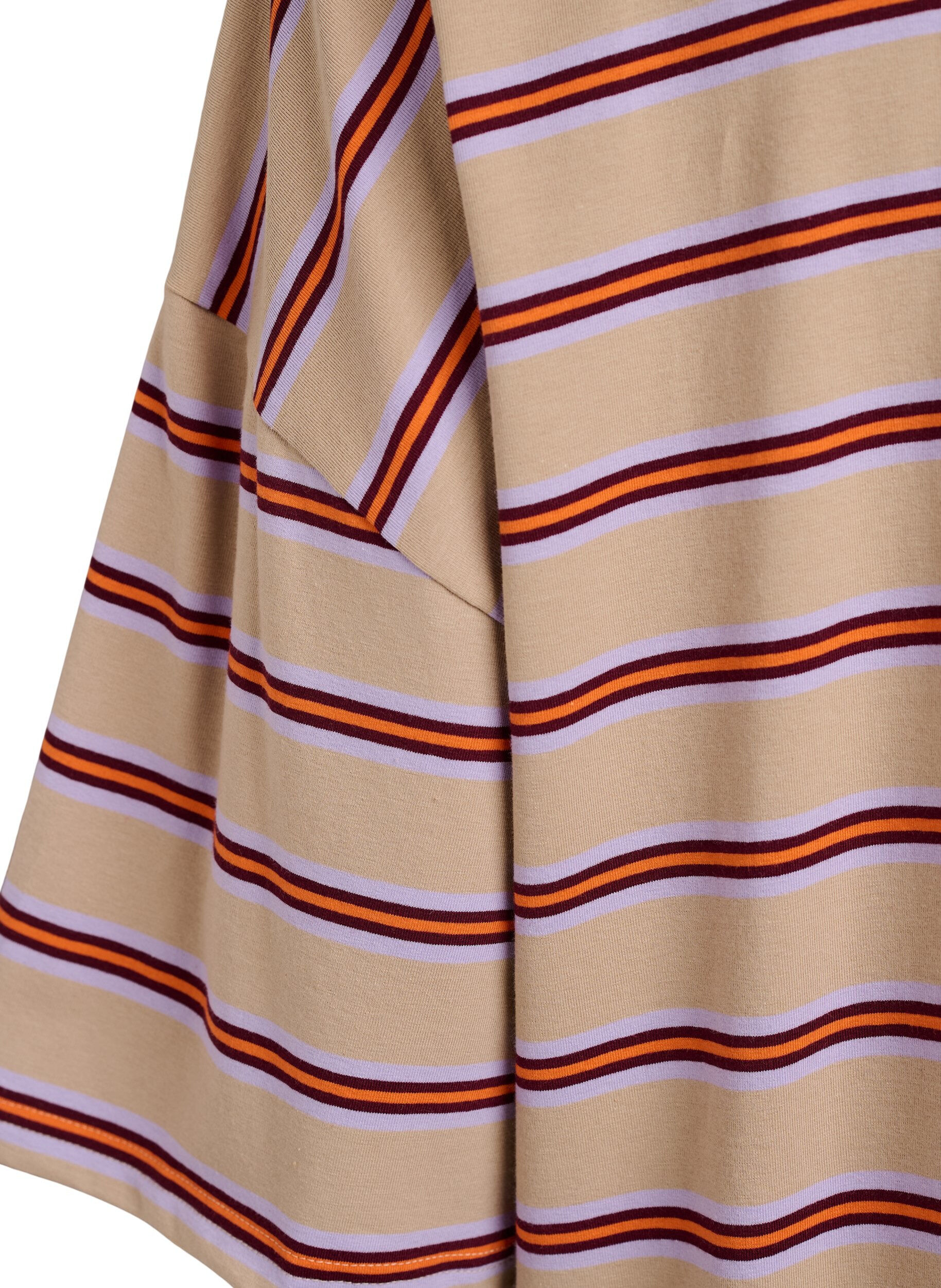 ZizziOversize-T-Shirt mit Streifen und 1/2-&Auml;rmeln, Beige, Packshot image number 3