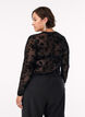 Meshbluse mit Blumenmuster, Schwarz, Model image number 2