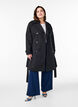 Trenchcoat in Midi-Länge mit Gürtel, Black, Model image number 2