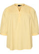 Bluse mit Smock und 3/4-&Auml;rmeln, Gelb, Packshot image number 0