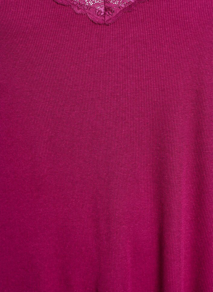 Nachthemd mit Spitzensaum, Lila, Packshot image number 2