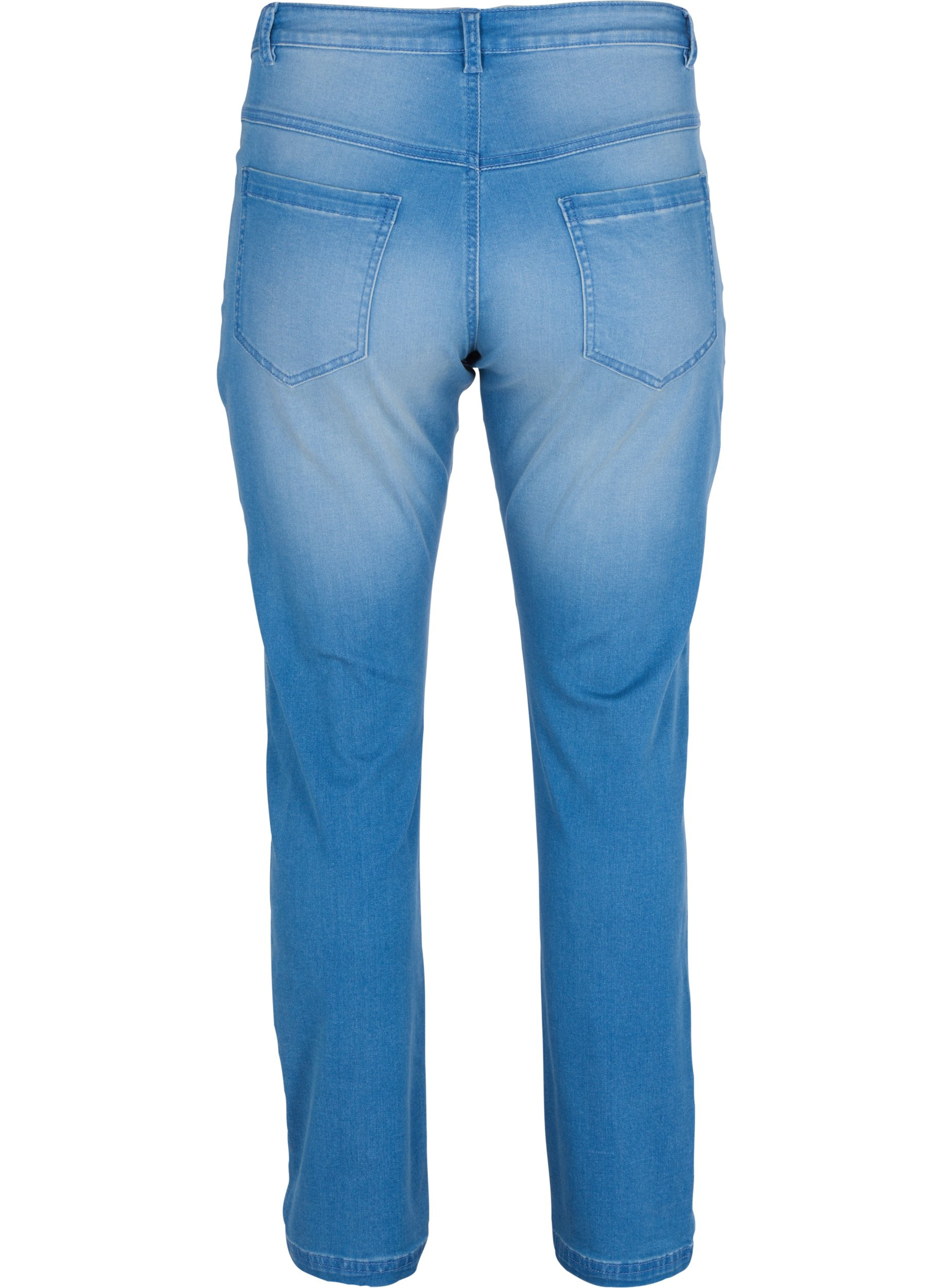 Slim Fit Emily Jeans mit normaler Taille, Lt blue denim, Packshot image number 1