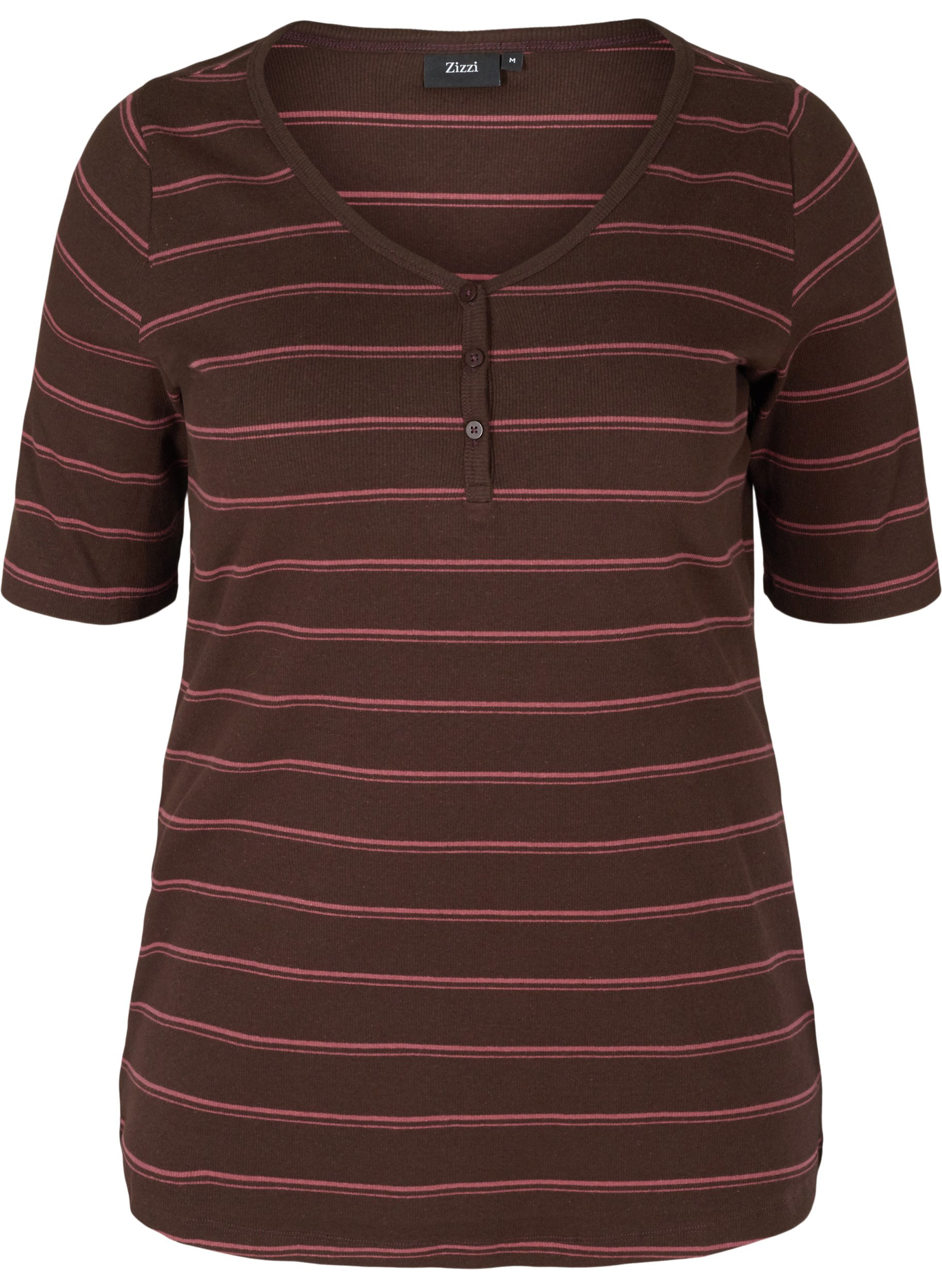 Gestreiftes T-Shirt aus Baumwolle mit Ripp, Mole Stripe, Packshot image number 0