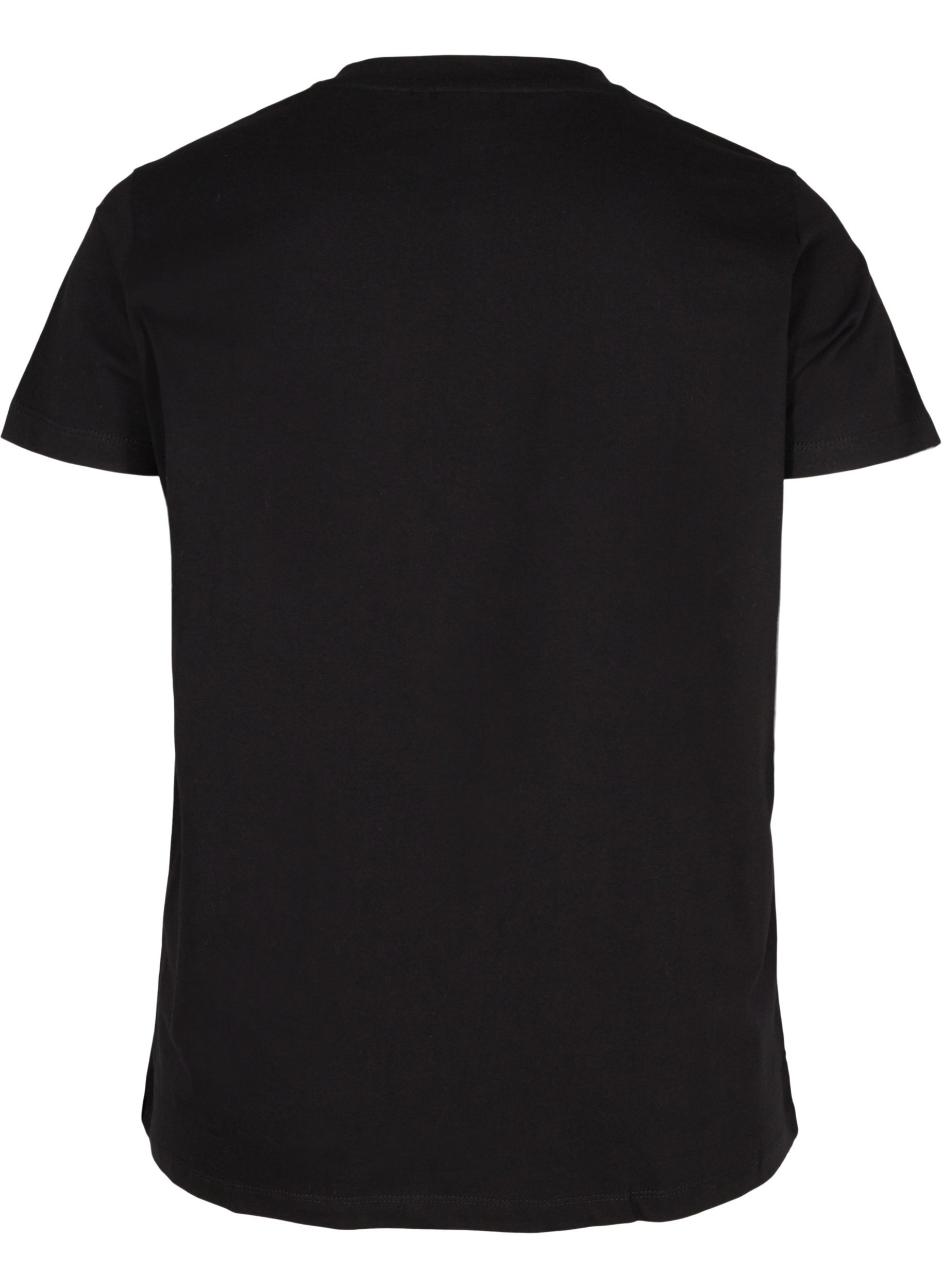 T-Shirt aus Bio-Baumwolle mit Schnurdetails, Black, Packshot image number 1