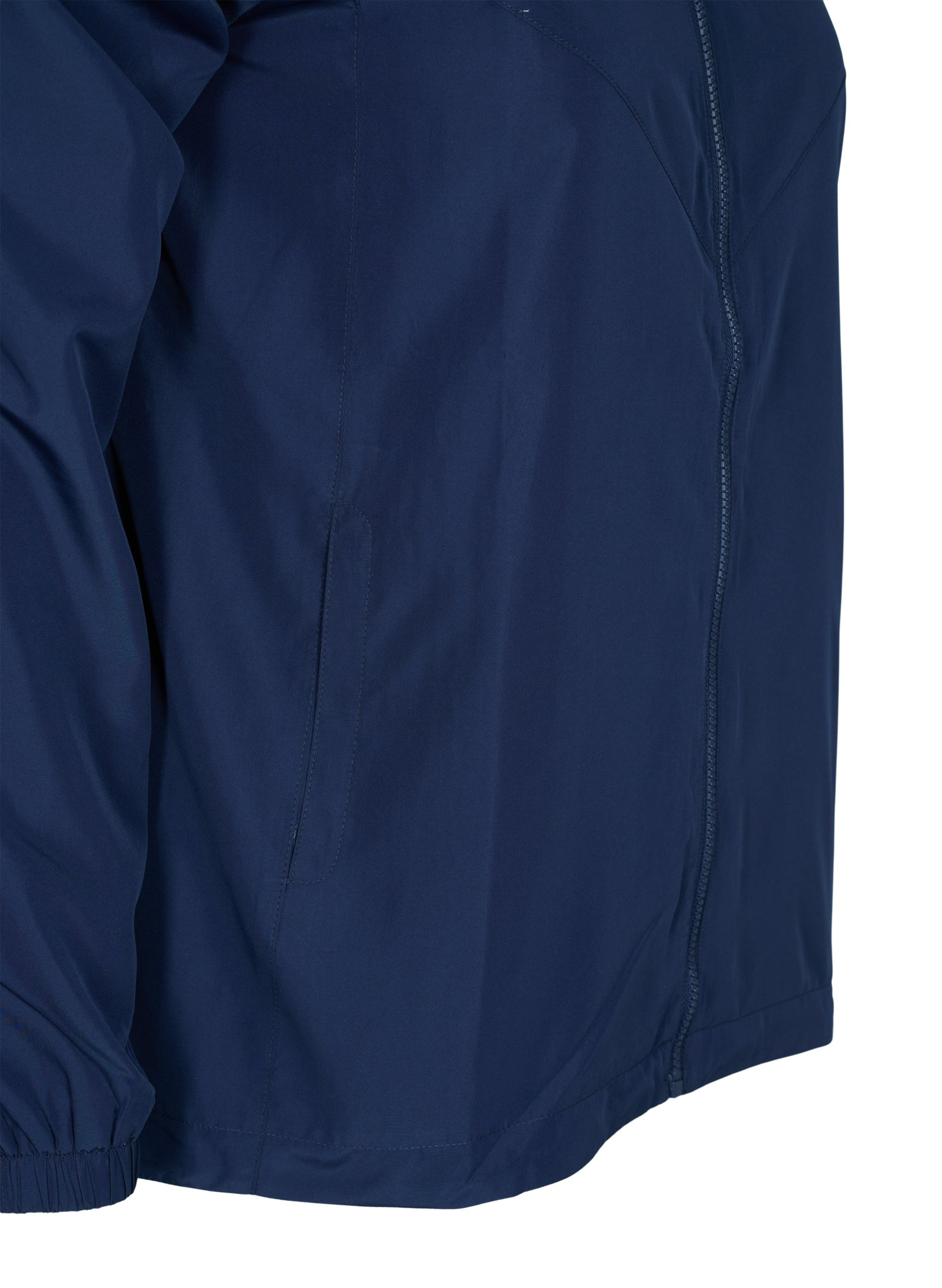 Kurze Jacke mit Kapuze und verstellbarem Saum, Navy Blazer, Packshot image number 3