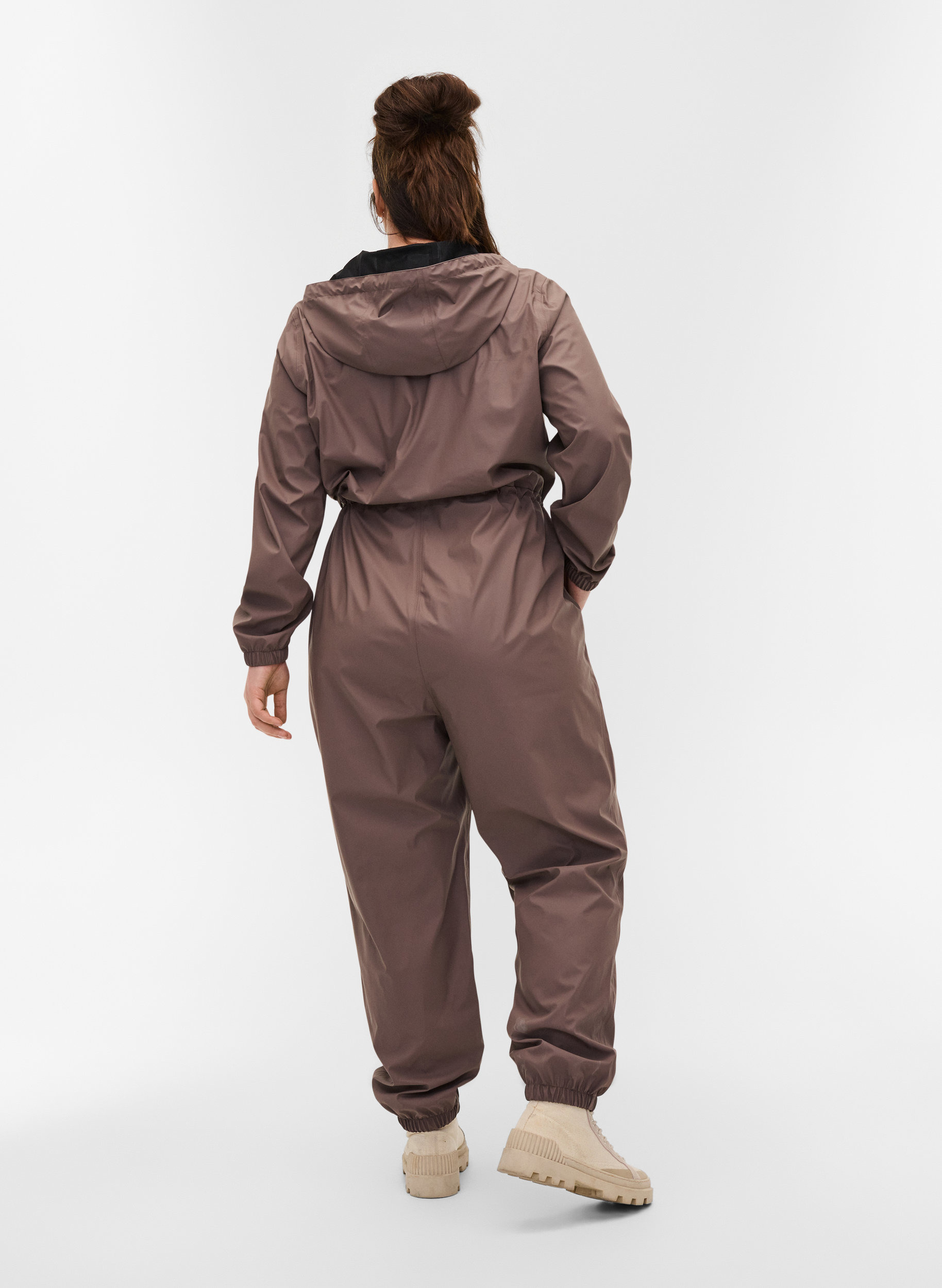 Regen-Jumpsuit mit Kapuze und Taschen, Iron, Model image number 1