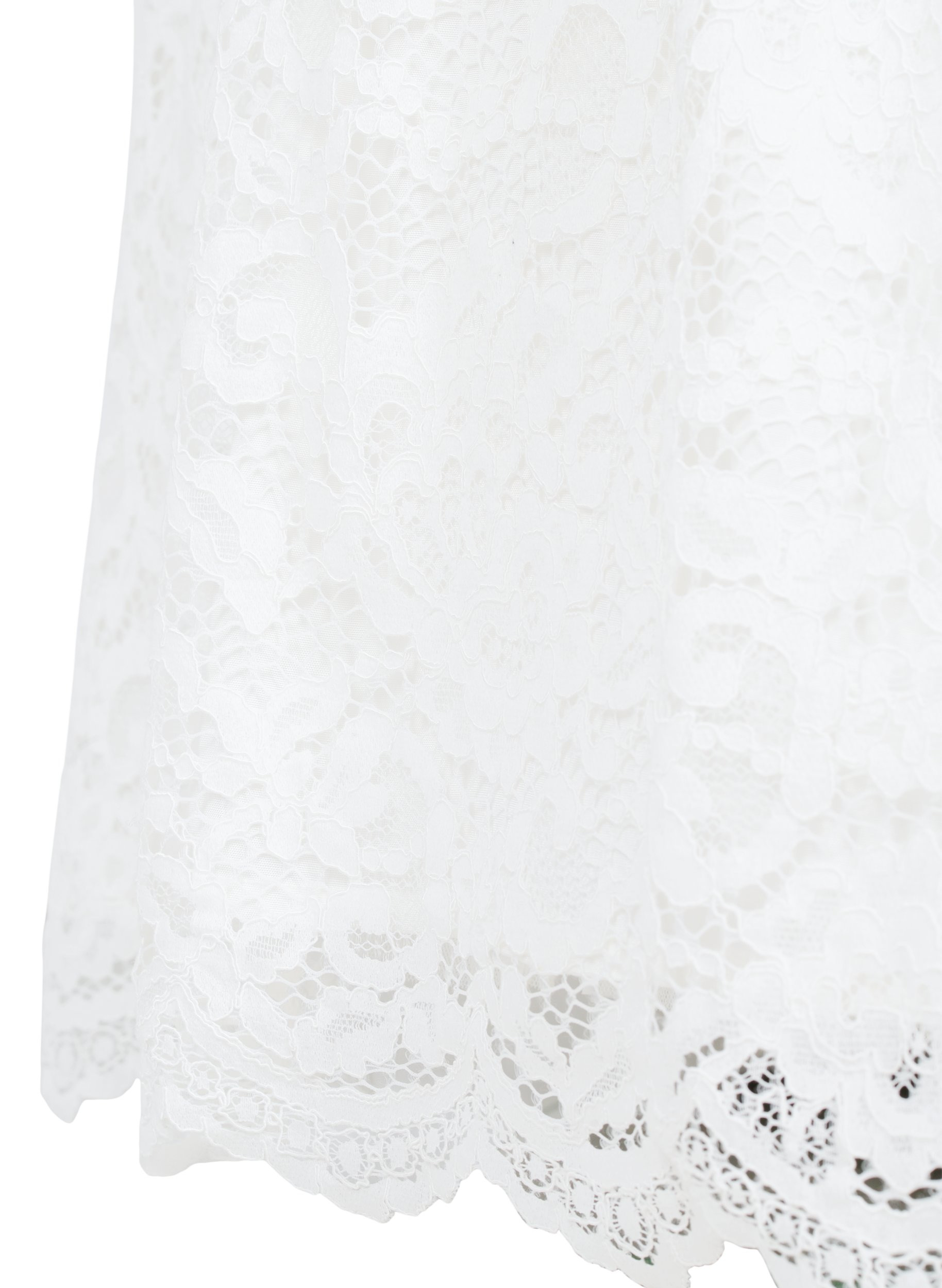 Brautkleid mit Spitze und 3/4-Ärmeln, Star White, Packshot image number 3