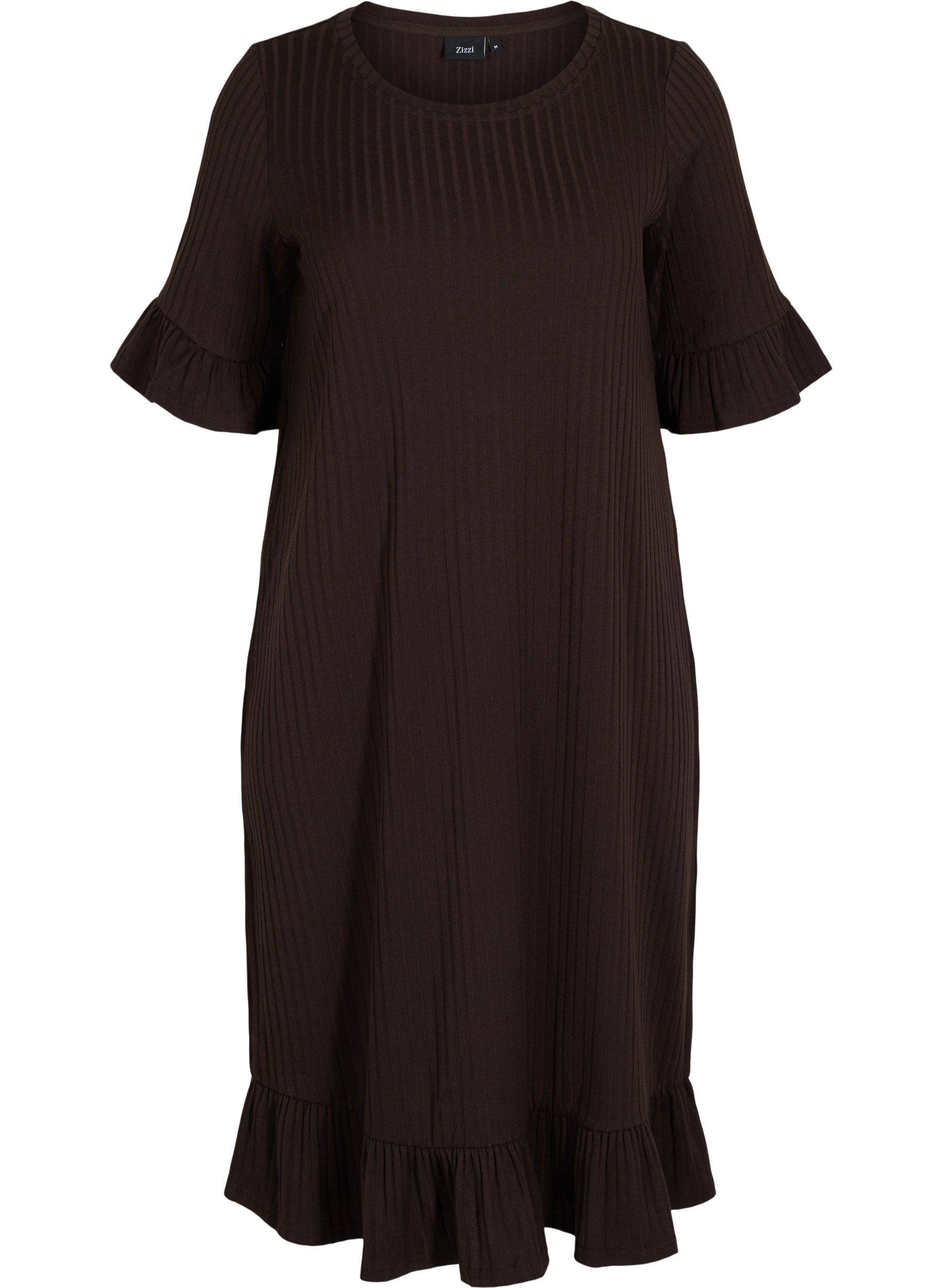 Kleid mit 2/4-Ärmeln und Rüschen, Molé, Packshot image number 0