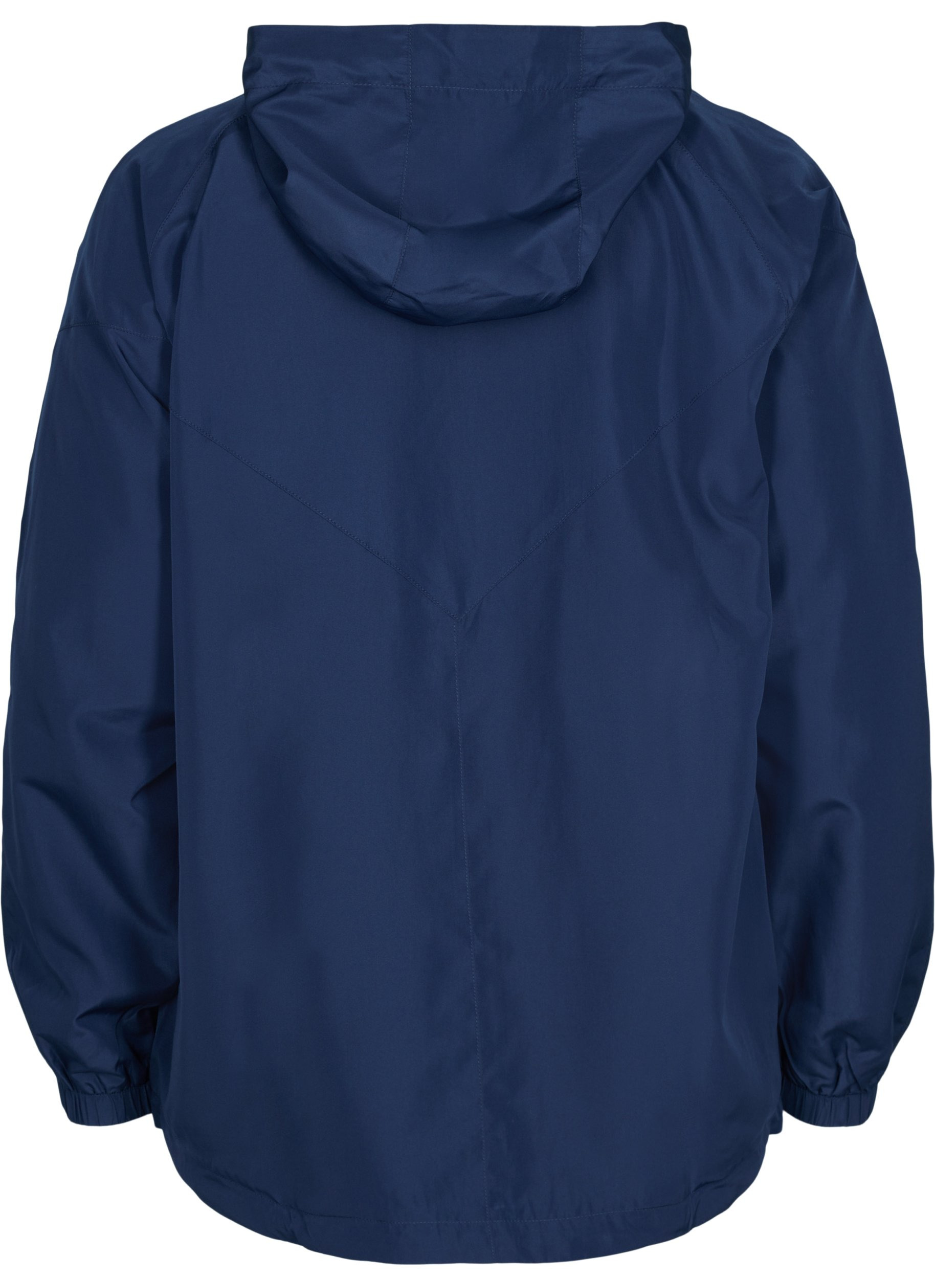 Kurze Jacke mit Kapuze und verstellbarem Saum, Navy Blazer, Packshot image number 1