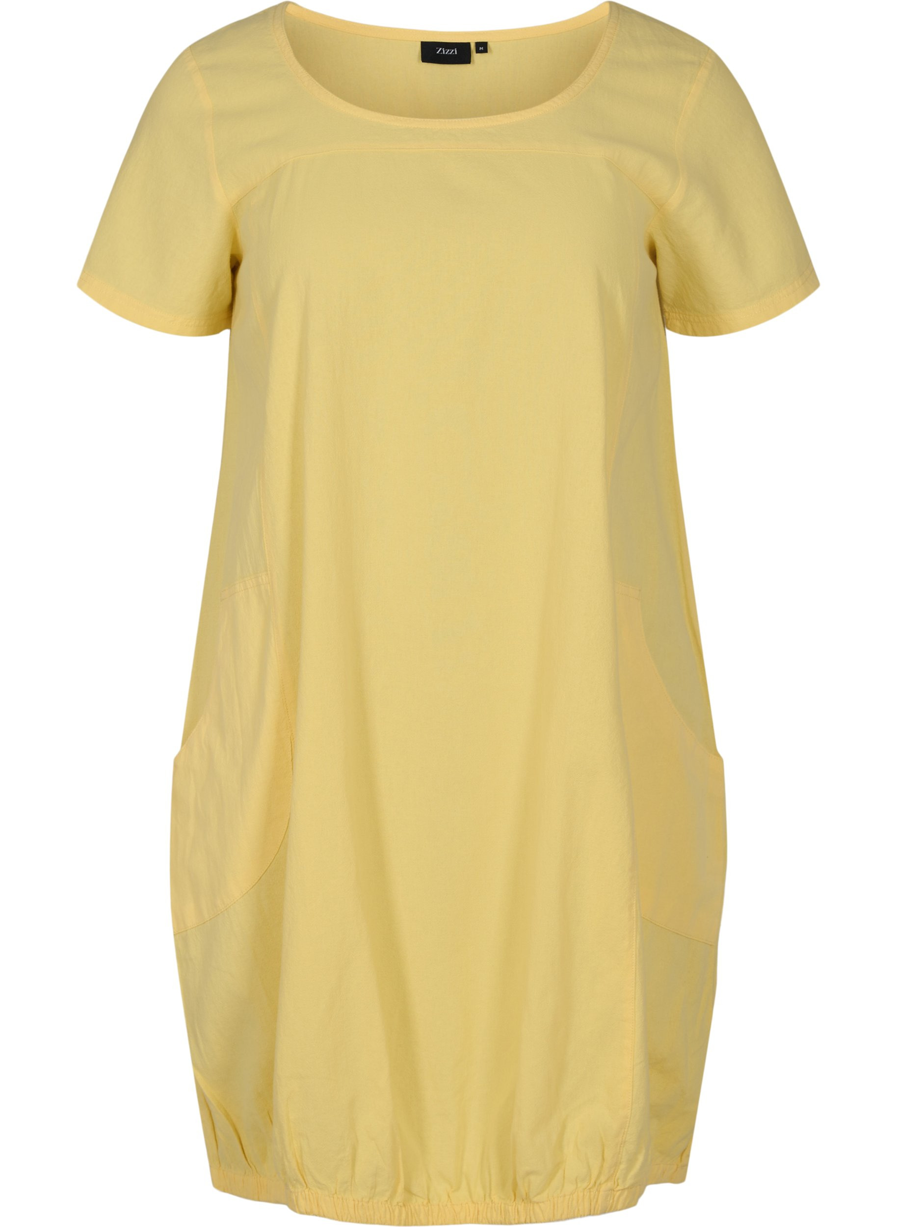 Kurzarm Kleid aus Baumwolle, Goldfinch, Packshot image number 0