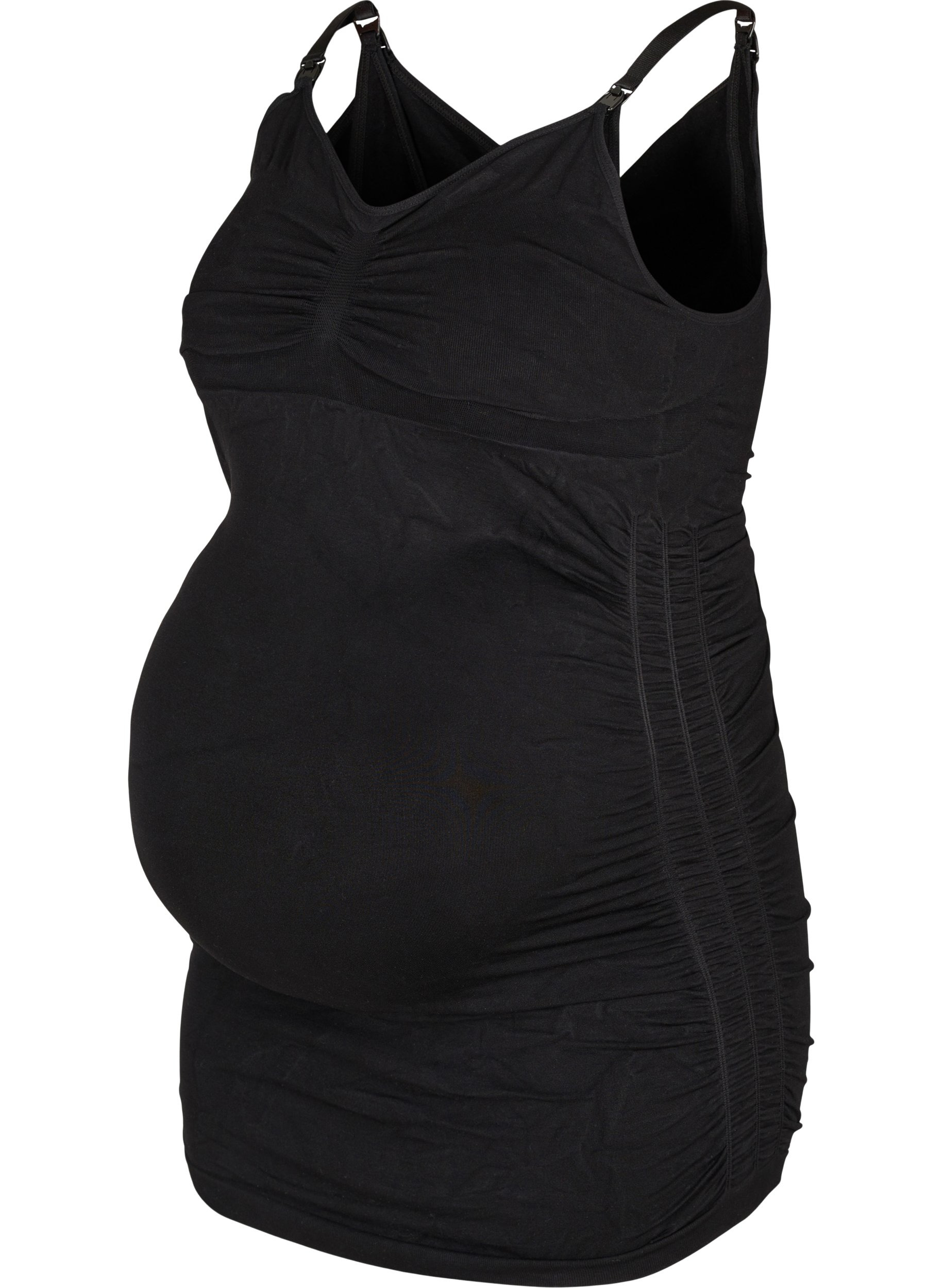 Seamsless Schwangerschaftstop mit Stillfunktion, Black, Packshot image number 0