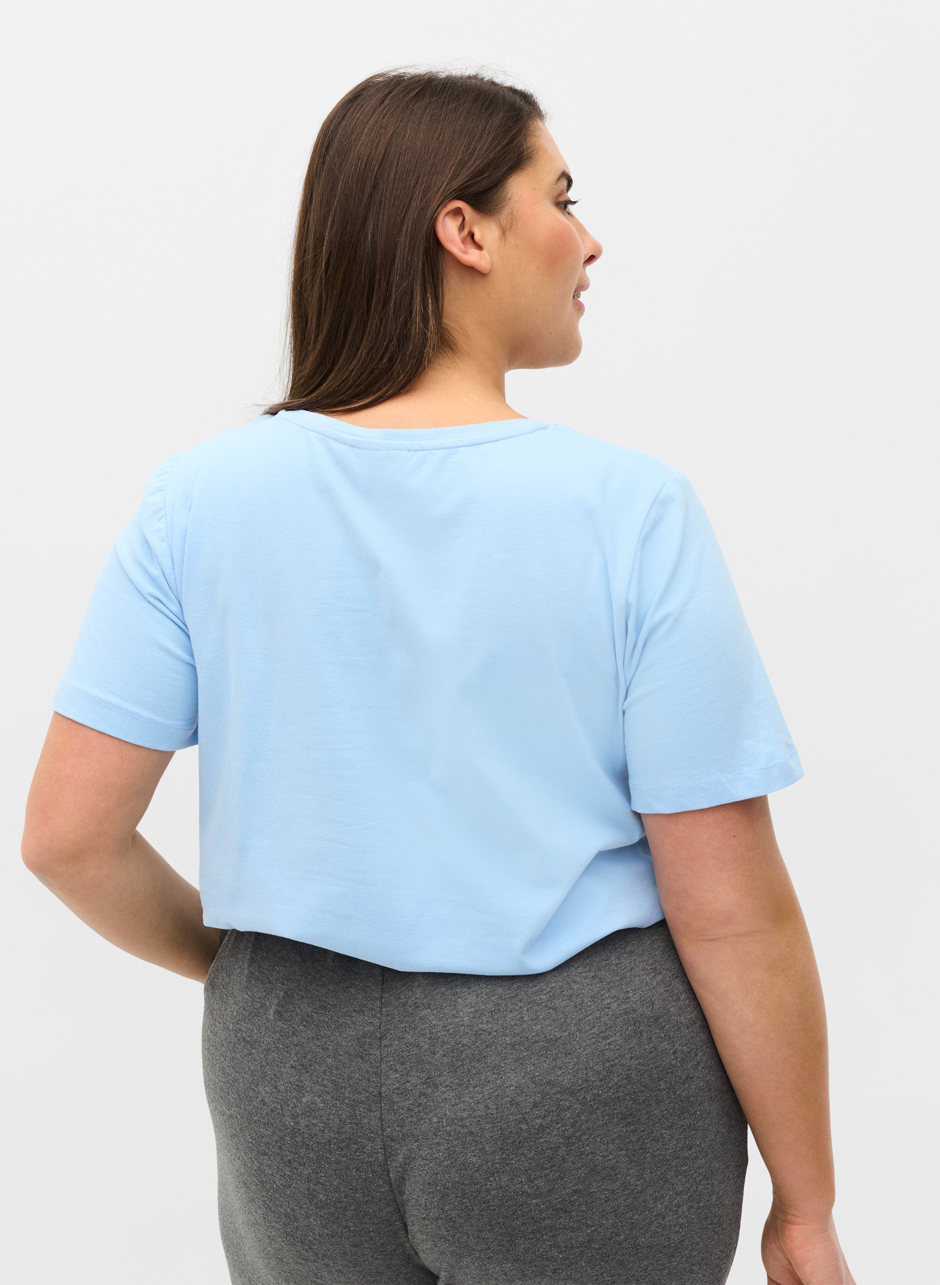 Basic T-Shirt, Chambray Blue, Model image number 1