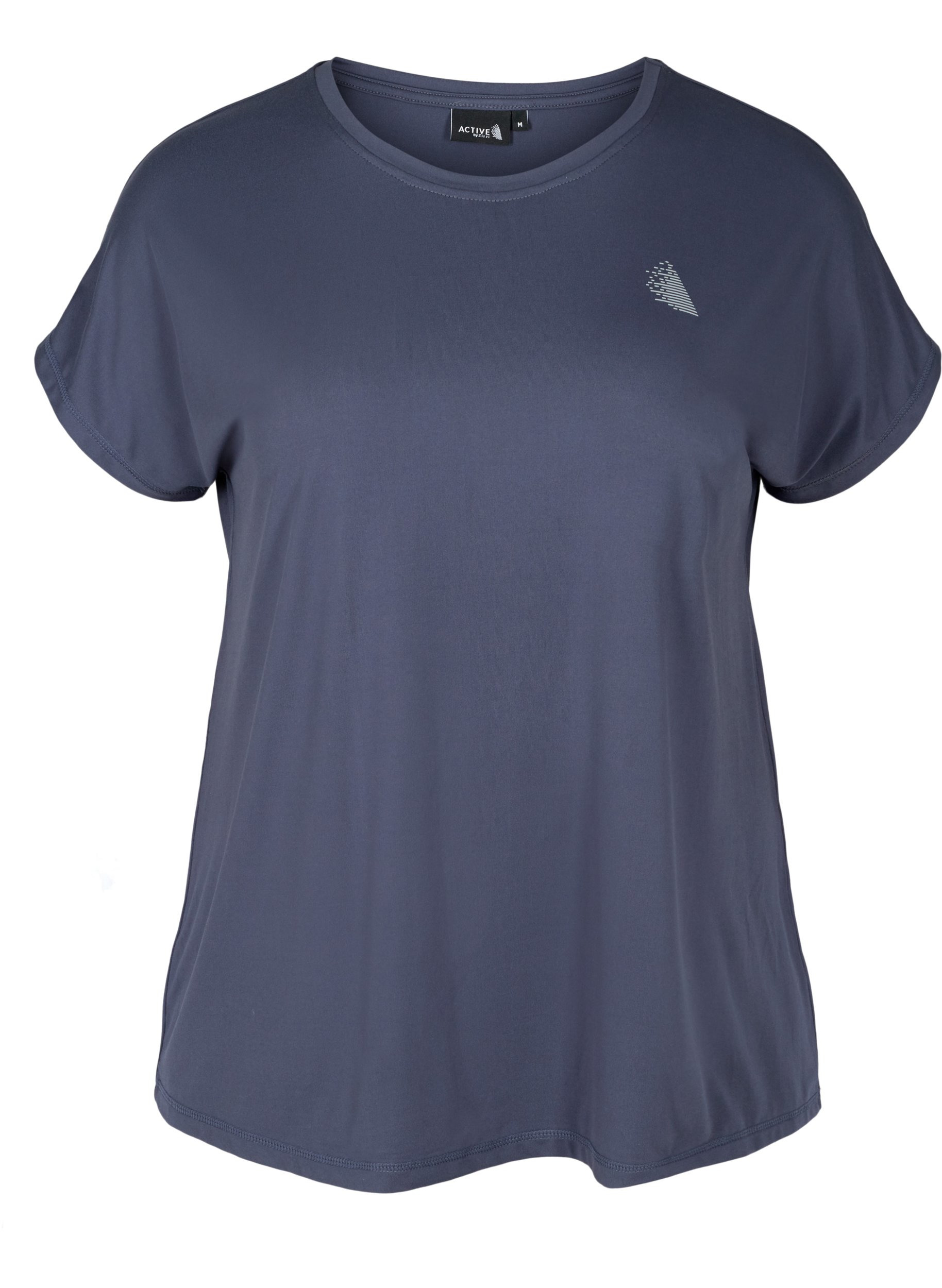 Einfarbiges Trainings-T-Shirt, Odysses Gray