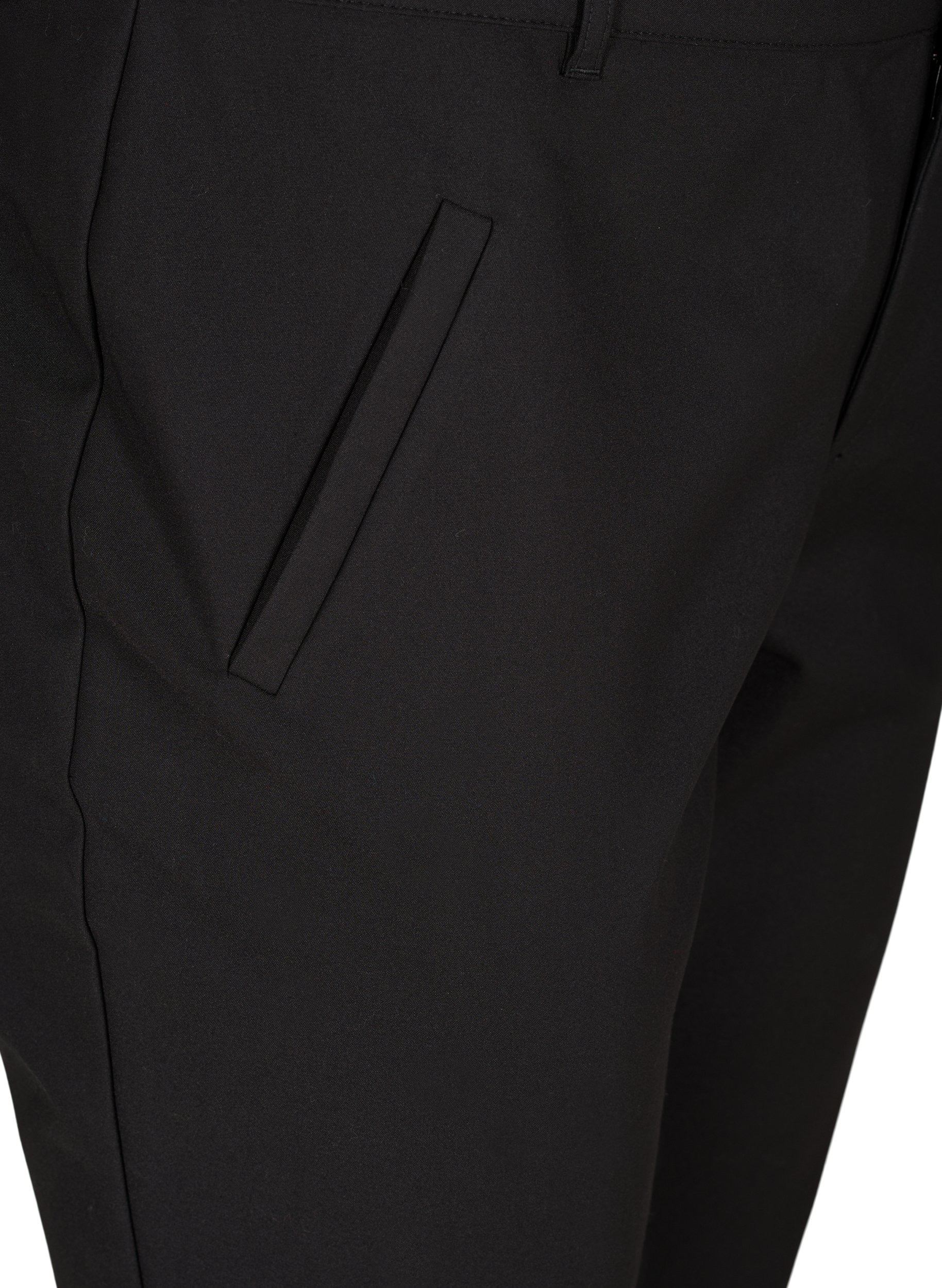 Klassische Hose mit hoher Taille und Knöchellänge, Black, Packshot image number 2