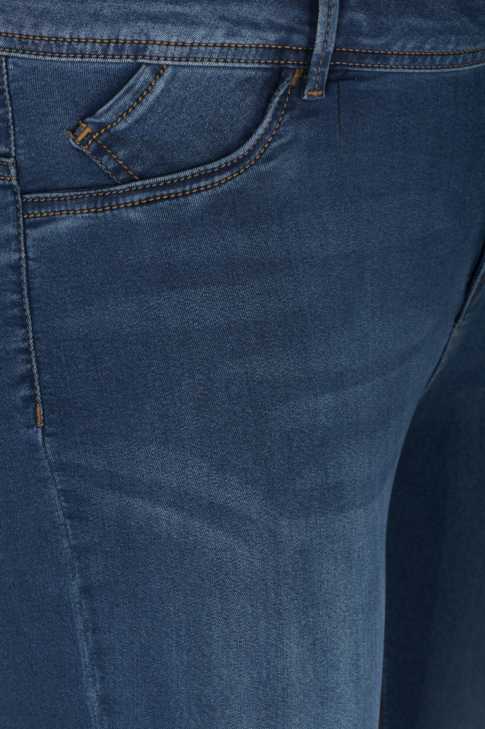 Extra Slim Nille Jeans mit hoher Taille, Blue d. washed, Packshot image number 2