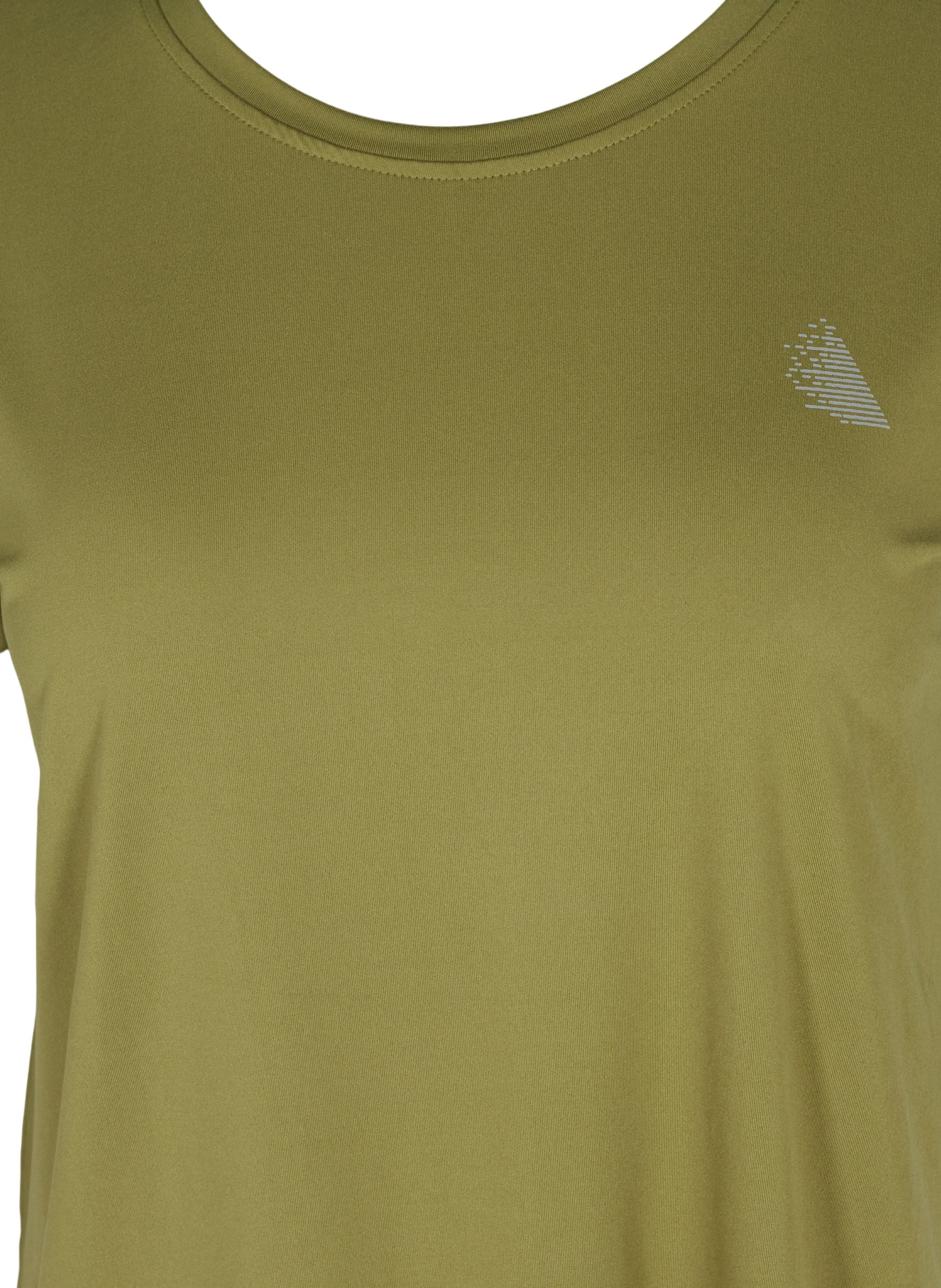 Einfarbiges Trainings-T-Shirt, Olive Drab, Packshot image number 2