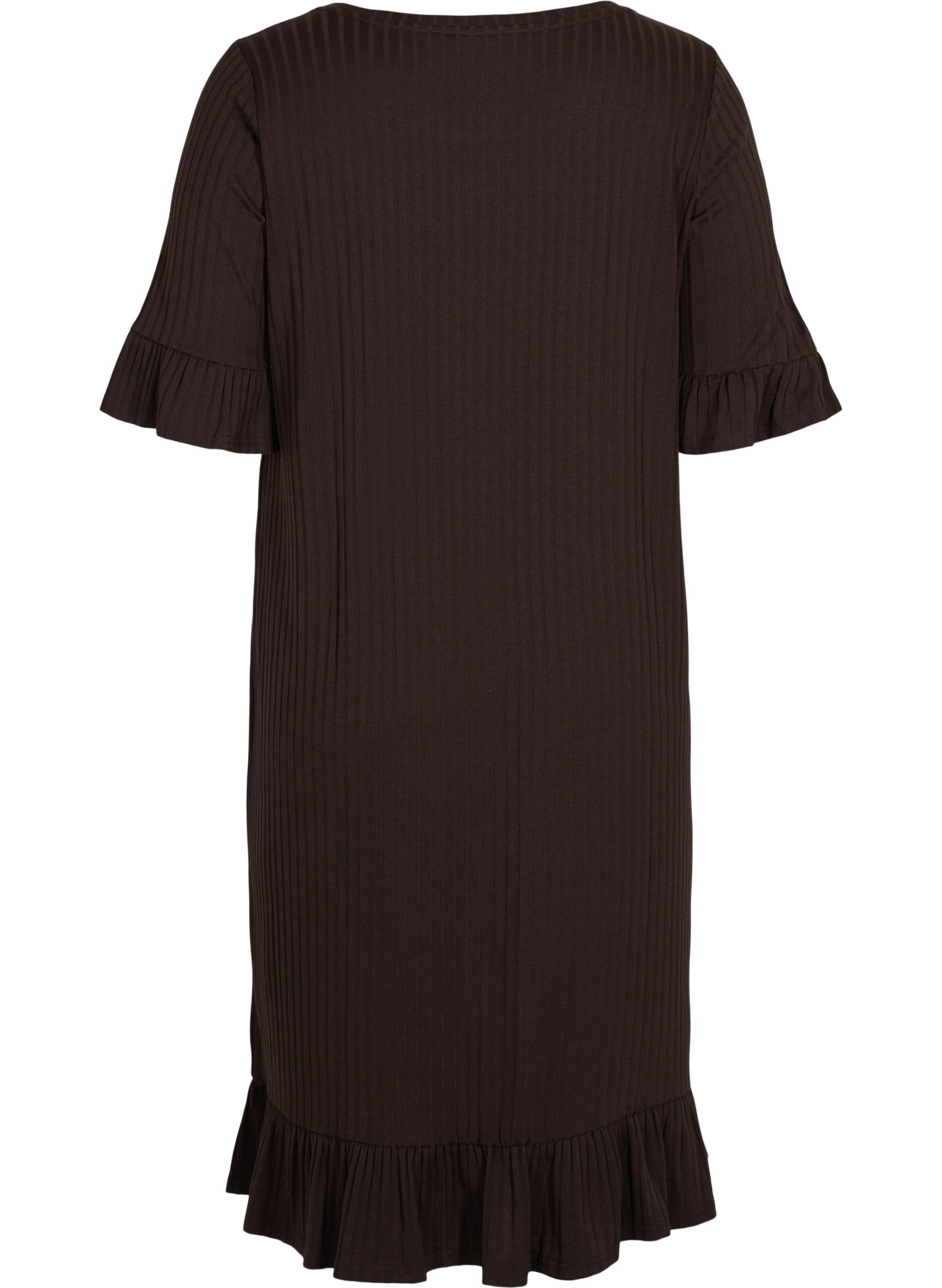 Kleid mit 2/4-Ärmeln und Rüschen, Molé, Packshot image number 1