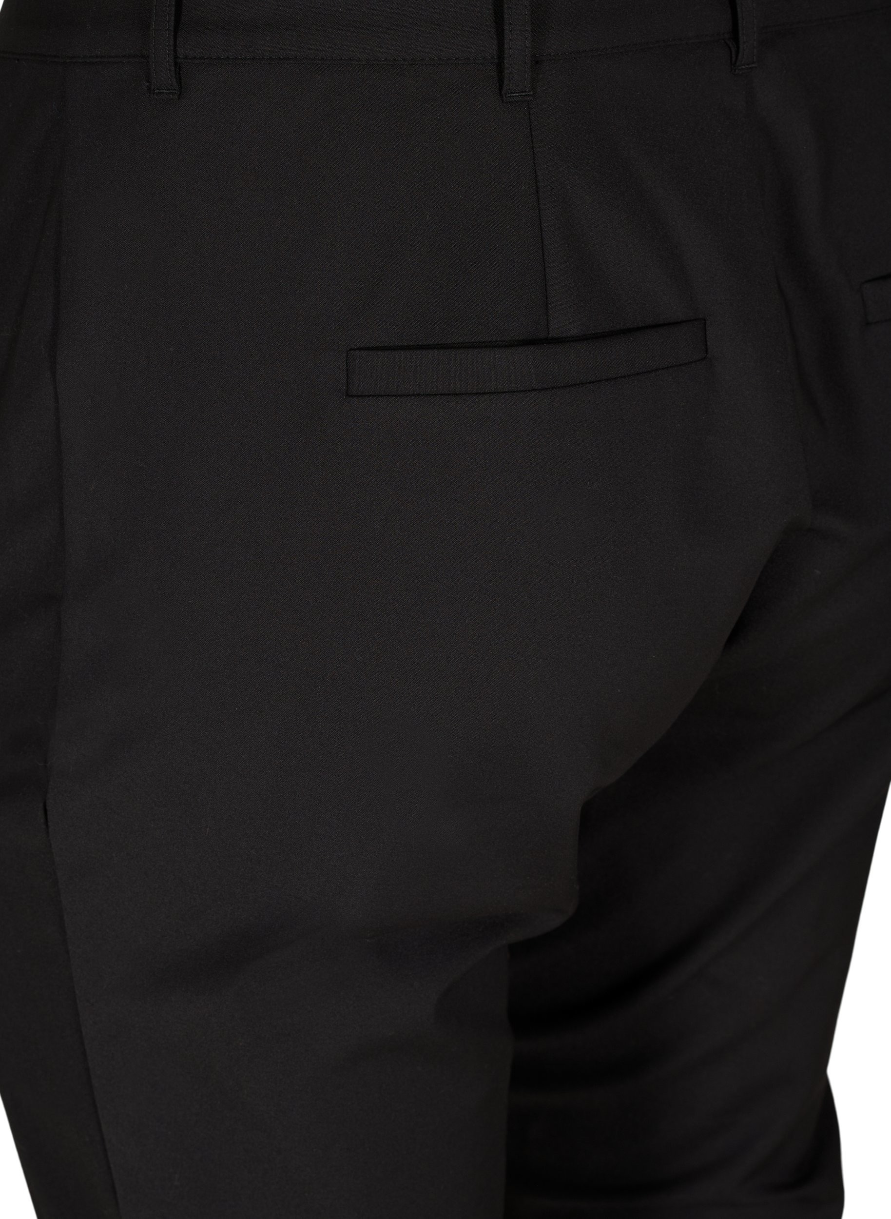 Klassische Hose mit hoher Taille und Knöchellänge, Black, Packshot image number 3