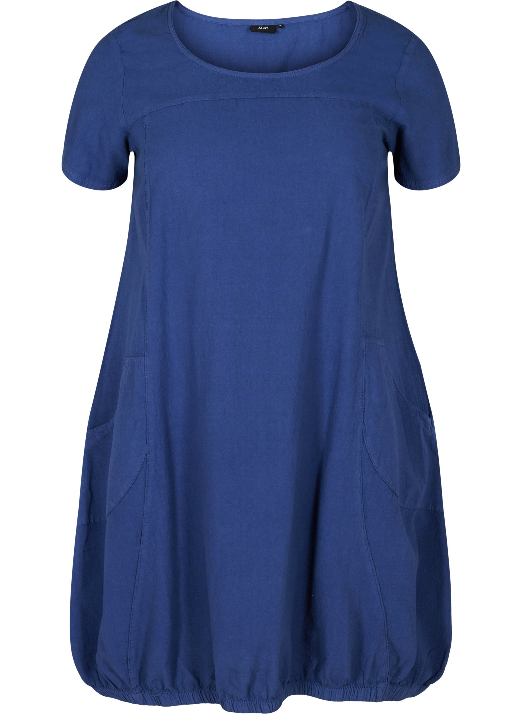 Kurzarm Kleid aus Baumwolle, Twilight Blue