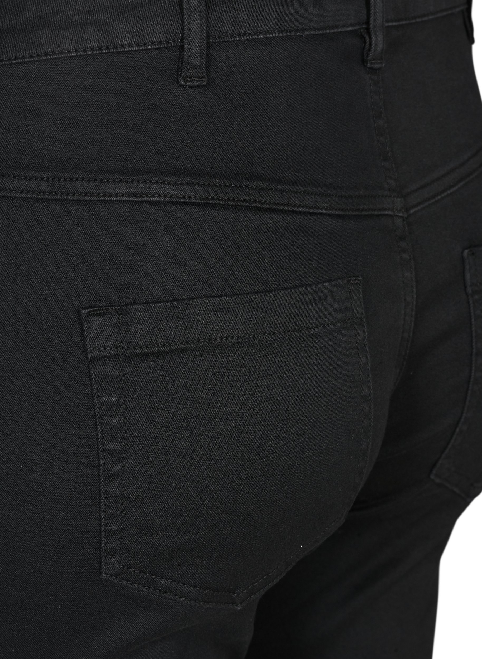 Slim Fit Emily Shorts mit normaler Taille, Black soild , Packshot image number 3