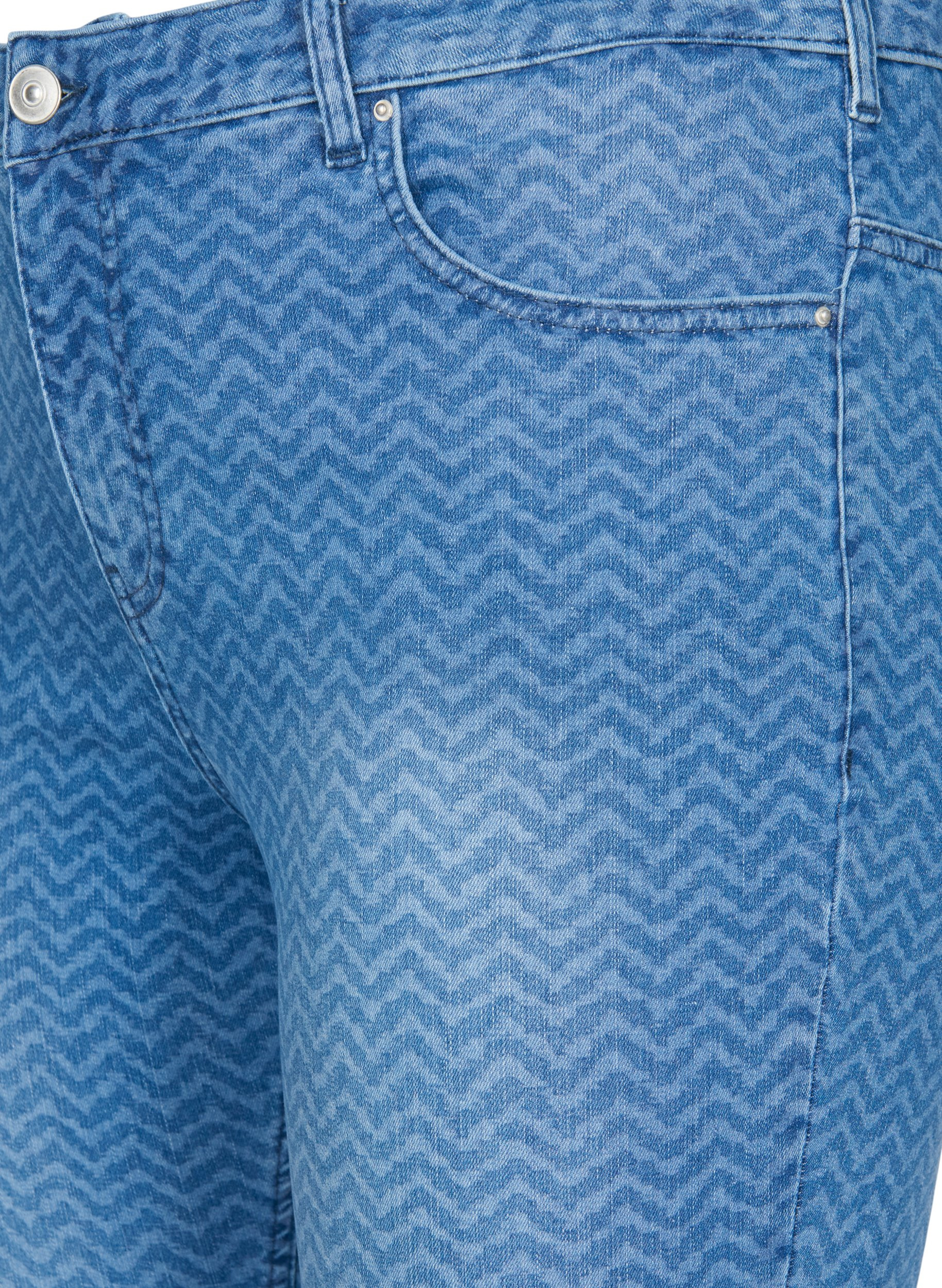 Bedruckte Amy Jeans mit hoher Taille, Ethnic Print, Packshot image number 2