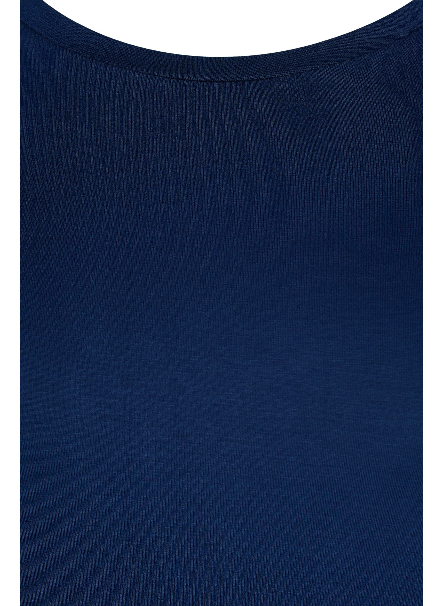 Kurzarm Tunika aus Viskose mit Schnurdetails, Navy Blazer, Packshot image number 2