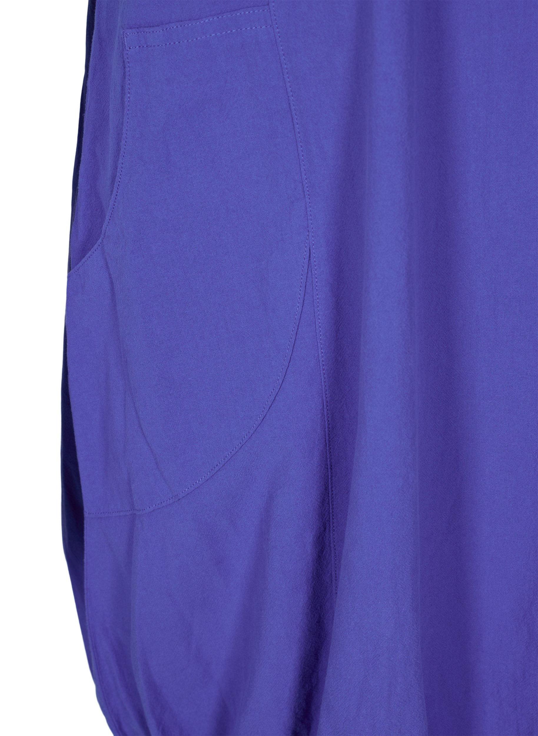 Kurzarm Kleid aus Baumwolle, Dazzling Blue, Packshot image number 3