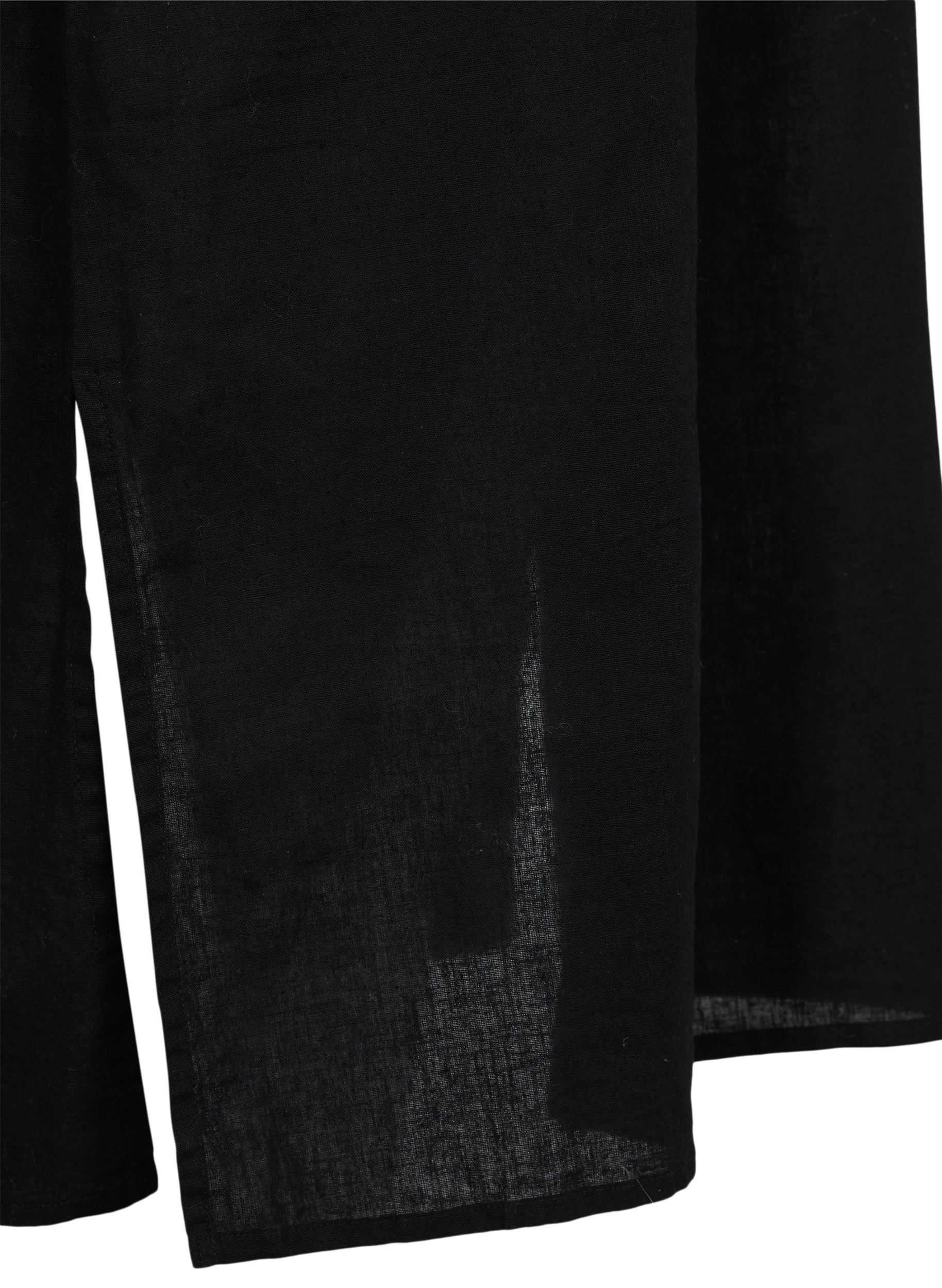 Langes kurzärmeliges Hemdkleid, Black, Packshot image number 3