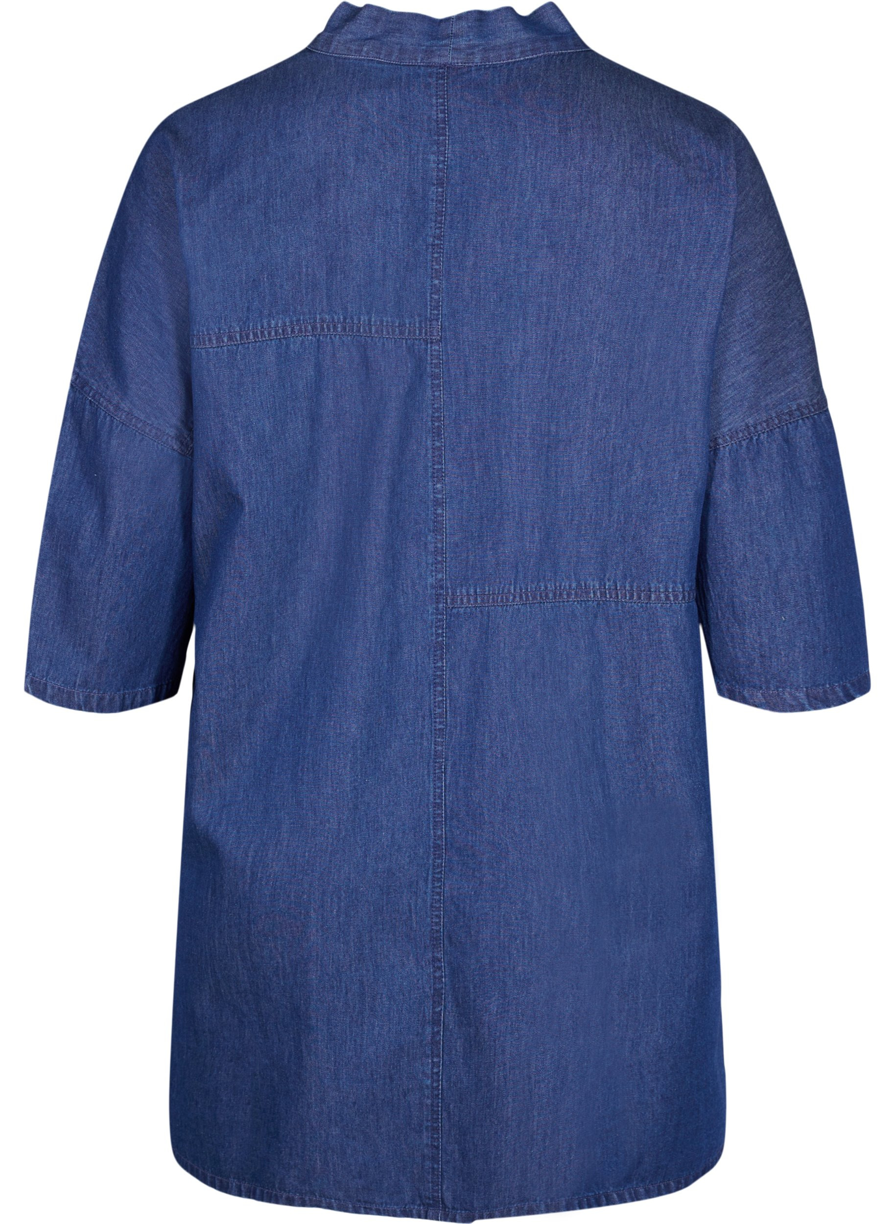 Denim Kimono mit 3/4-Ärmeln, Medium Blue Denim, Packshot image number 1