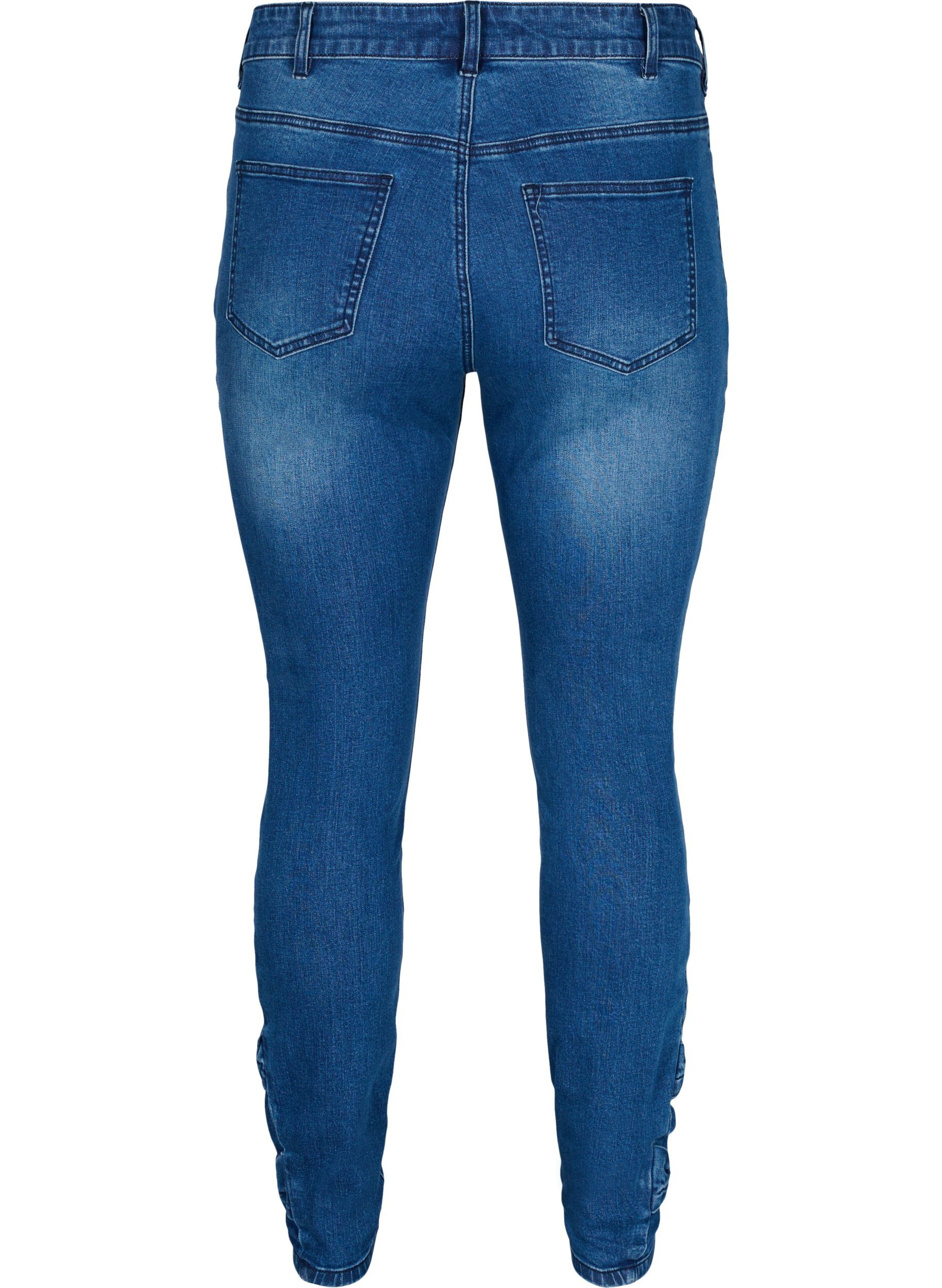 Super Slim Amy Jeans mit Schleife, Dark blue, Packshot image number 1