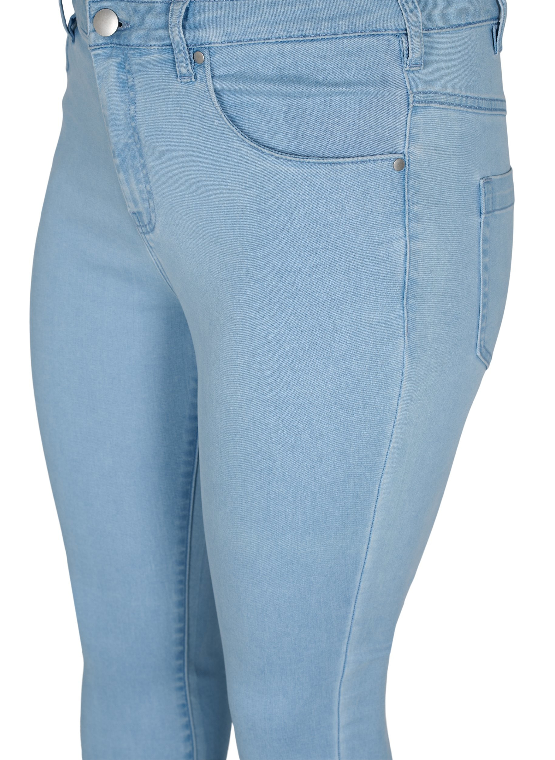 Super Slim Amy Jeans mit hoher Taille, Ex Lt Blue, Packshot image number 3