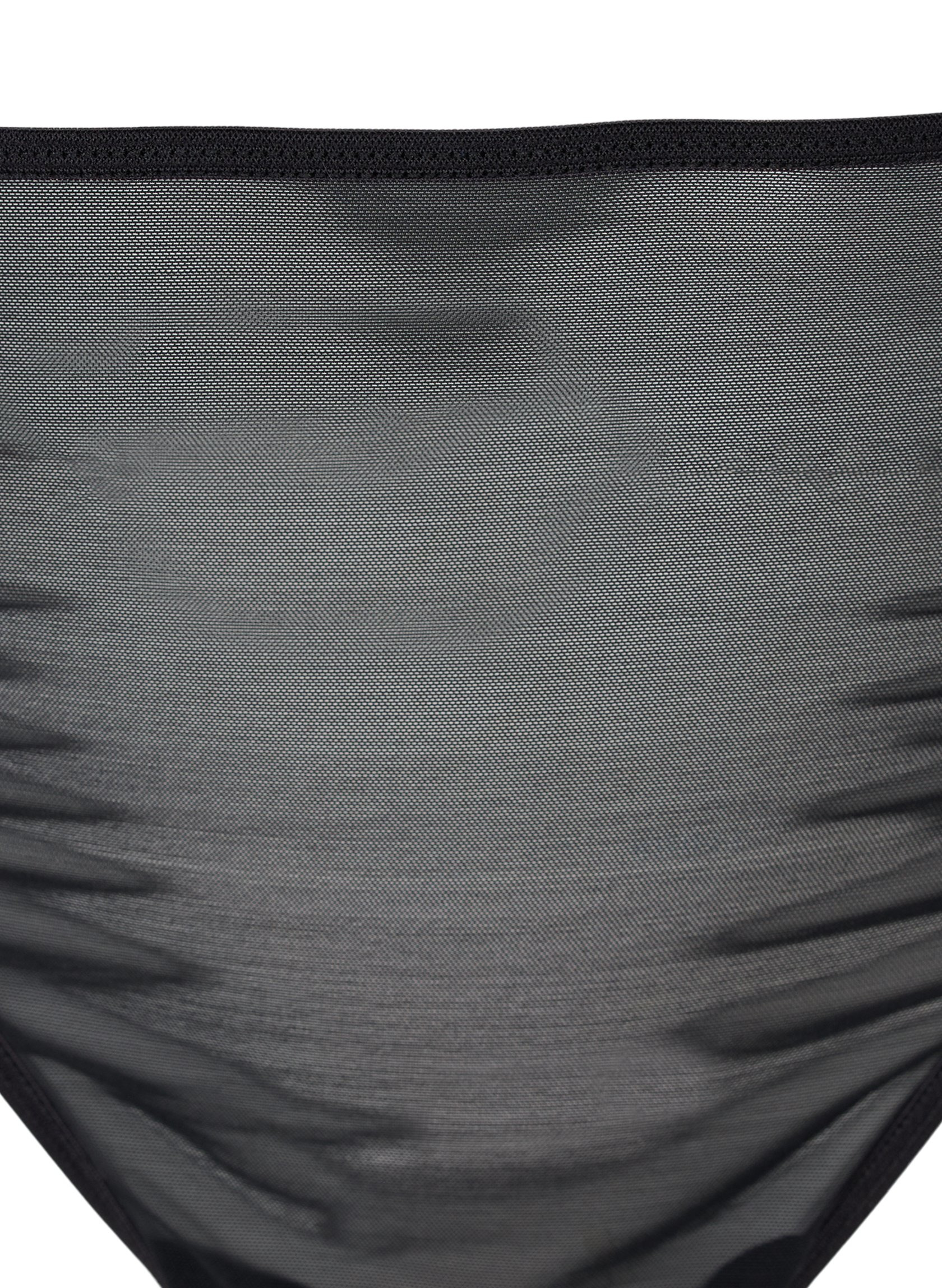 Mesh G-String mit regulärer Taillenhöhe, Black, Packshot image number 2