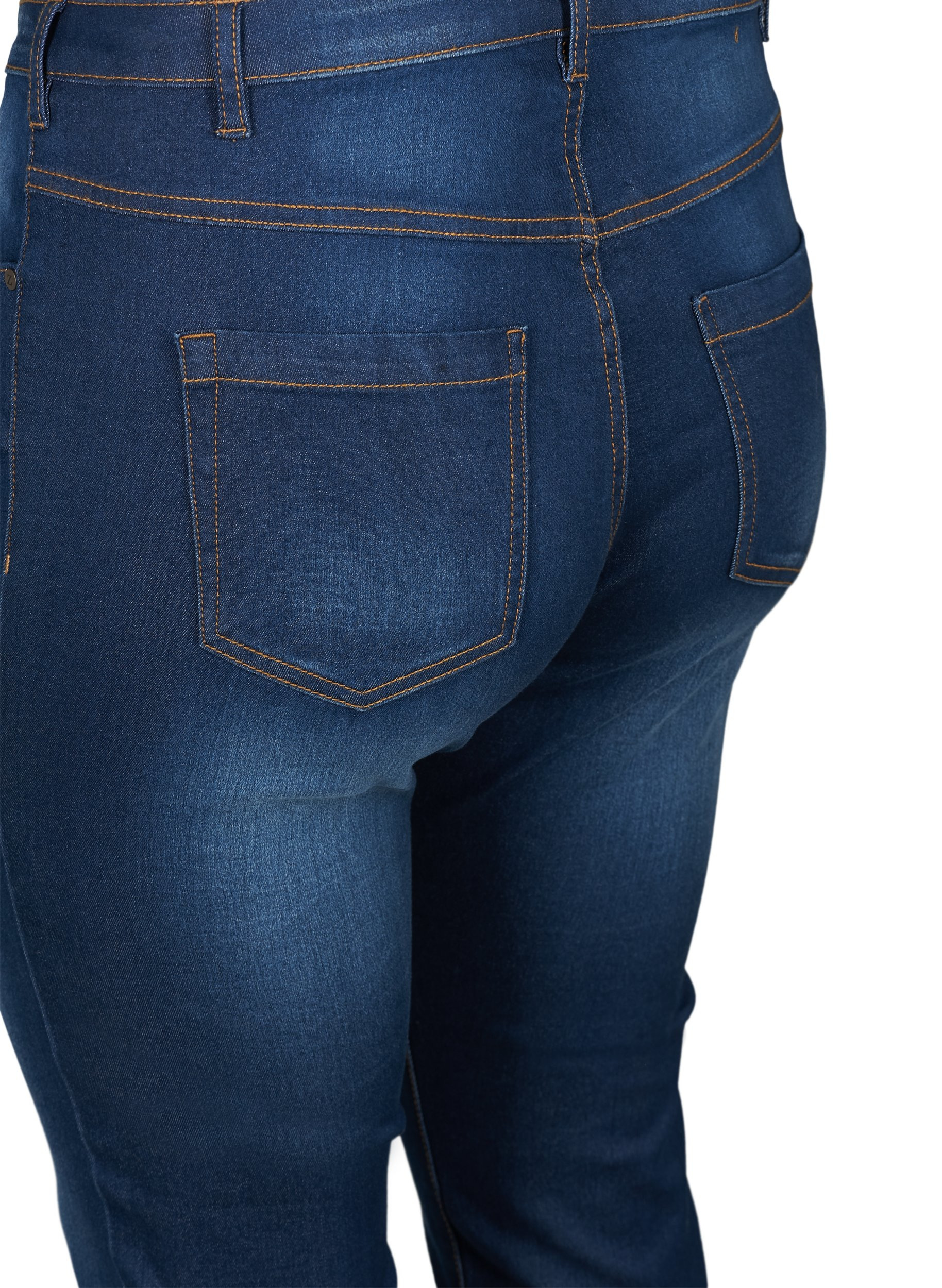 Slim Fit Emily Jeans mit normaler Taille, Blue denim, Packshot image number 3
