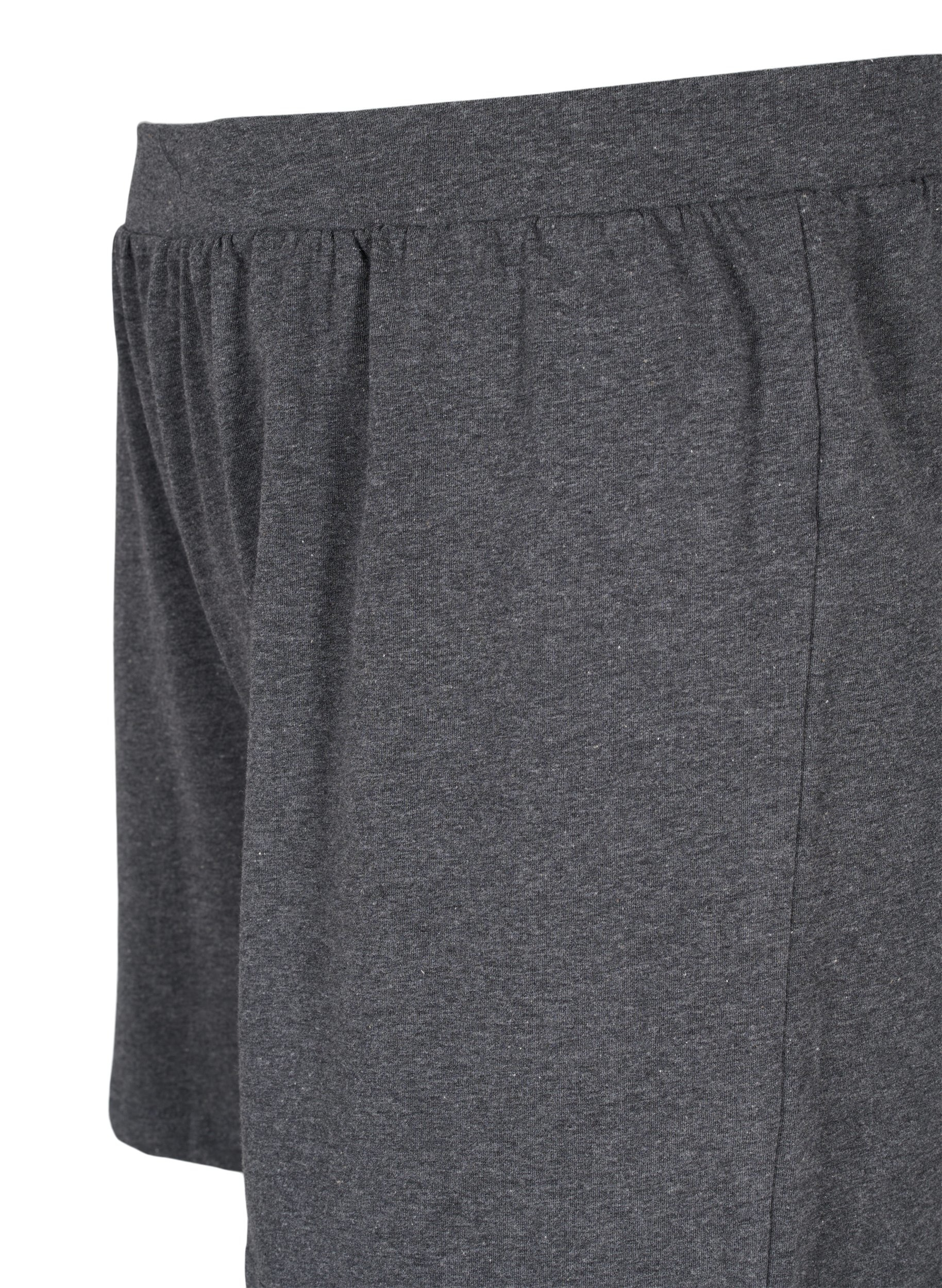 Lockere Schlafanzughose aus einer Baumwollmischung, Dark Grey Melange, Packshot image number 2