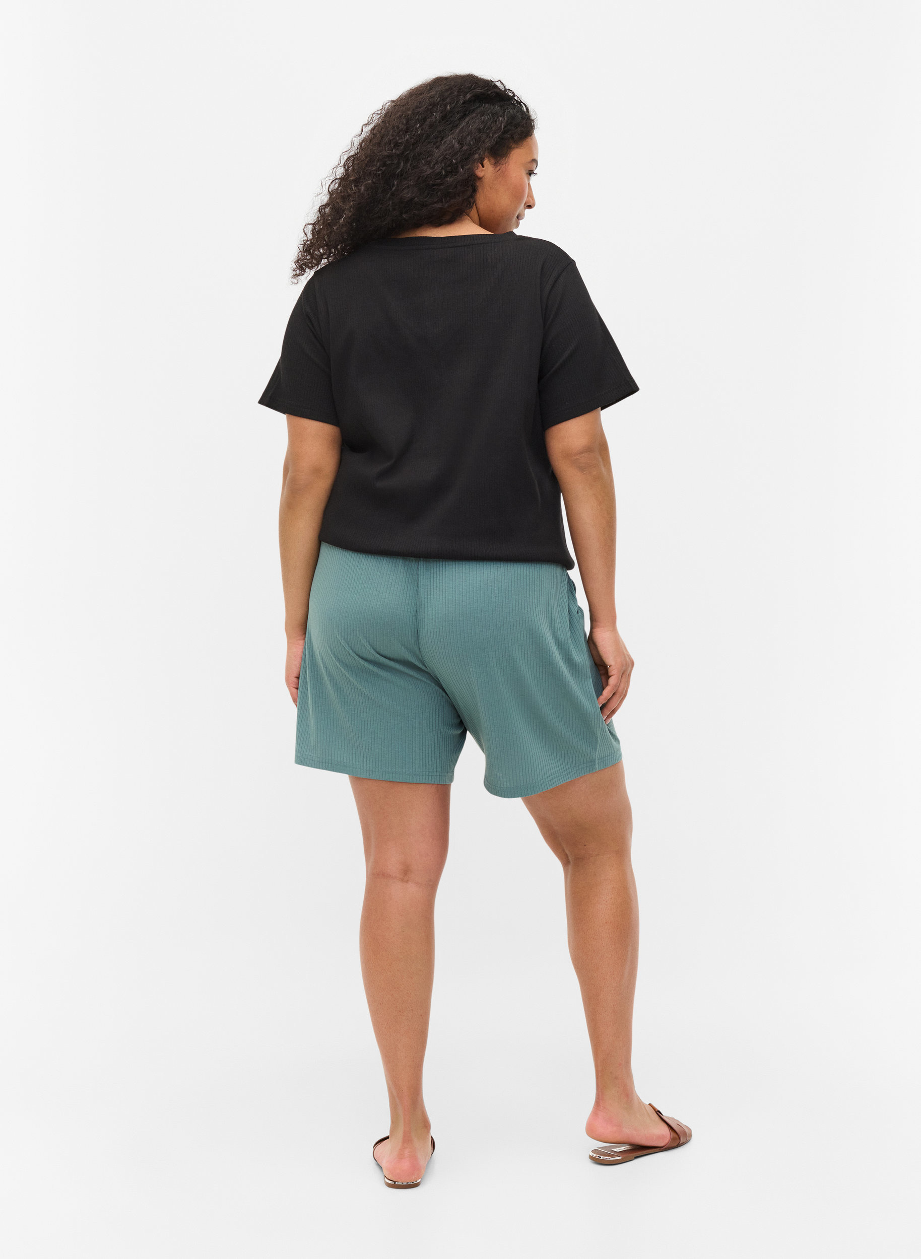 Shorts aus Rippqualität mit Taschen, Goblin Blue, Model