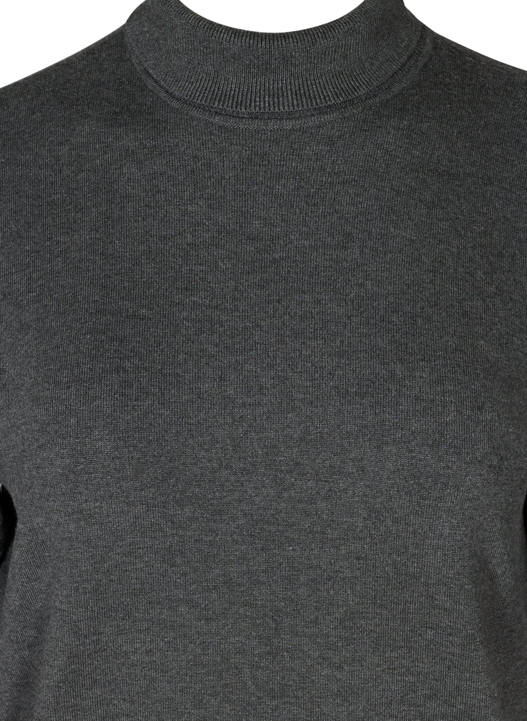 Strickpullover, Dark Grey Melange, Packshot image number 2
