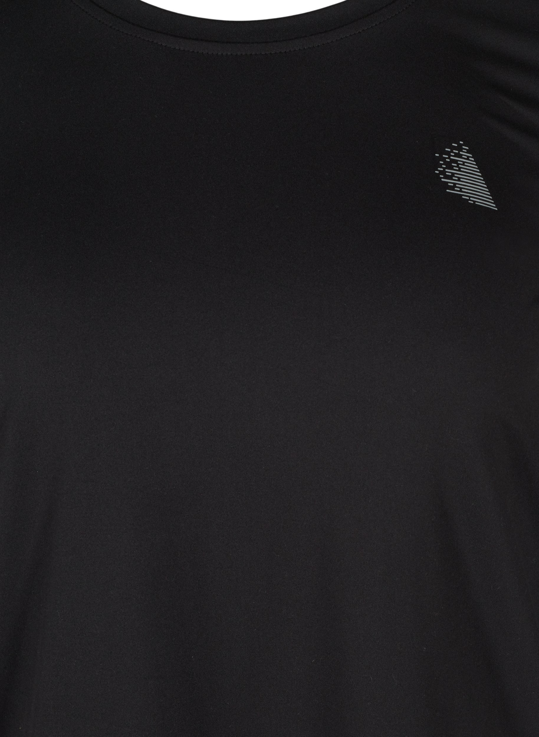 Trainingsshirt mit 3/4-Ärmeln, Black, Packshot image number 2
